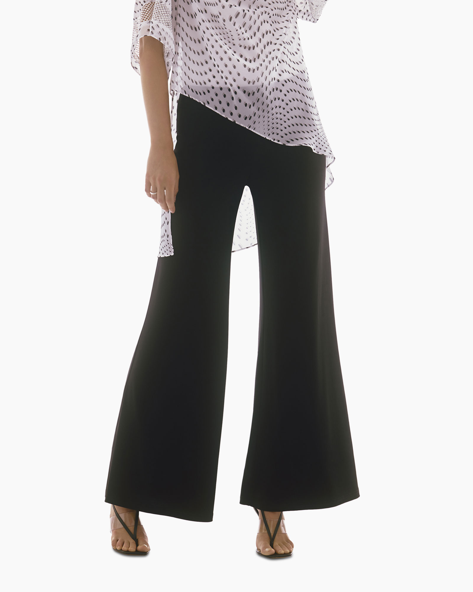 Pantalon Wide Leg Zwart