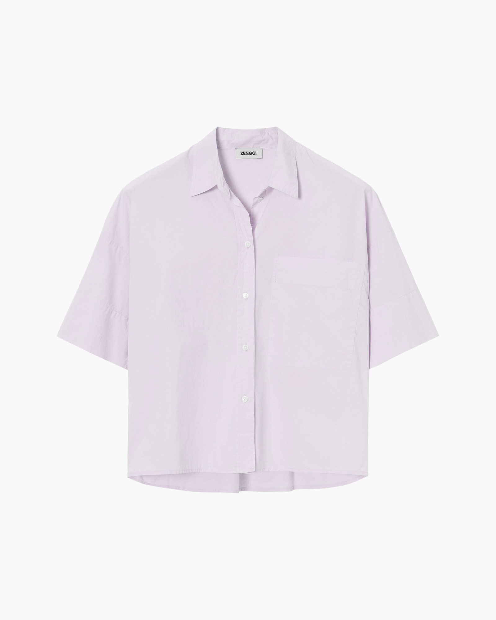Blouse Paper Cotton Boxy Paars
