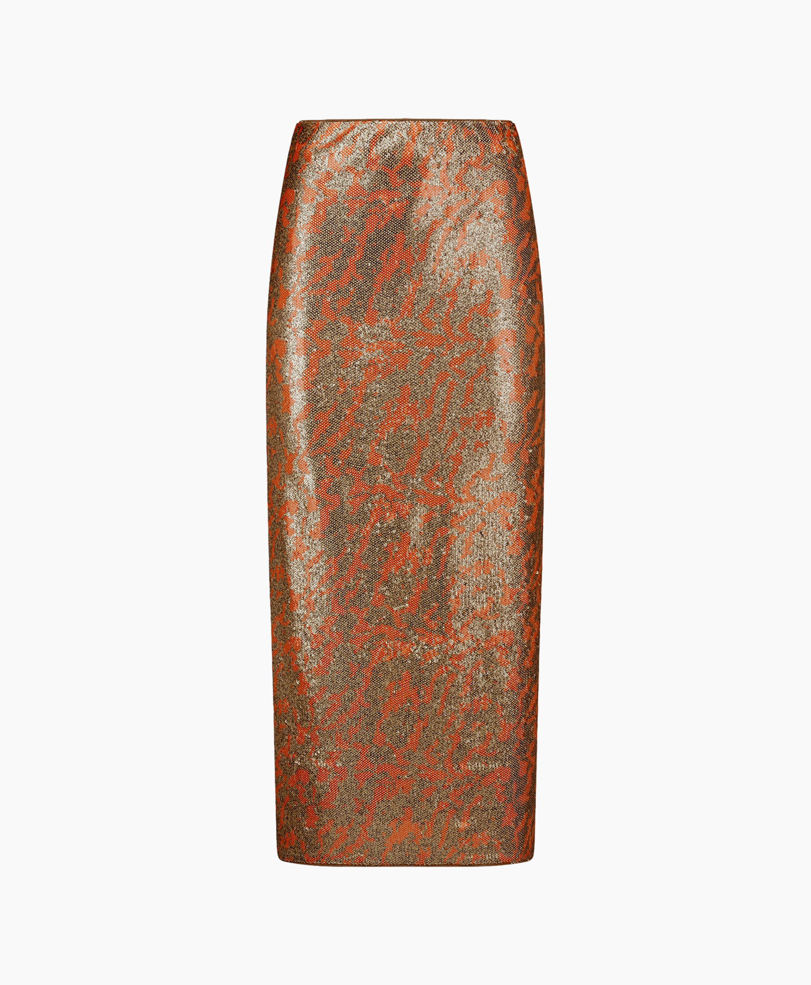 rok, metaalachtig, lang, couture, patroon