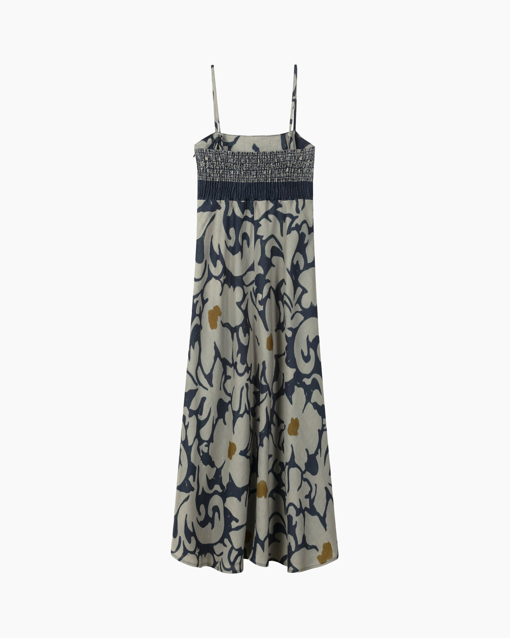 jurk, maxi jurk, spaghettibandjes, geribbelde top, abstract patroon