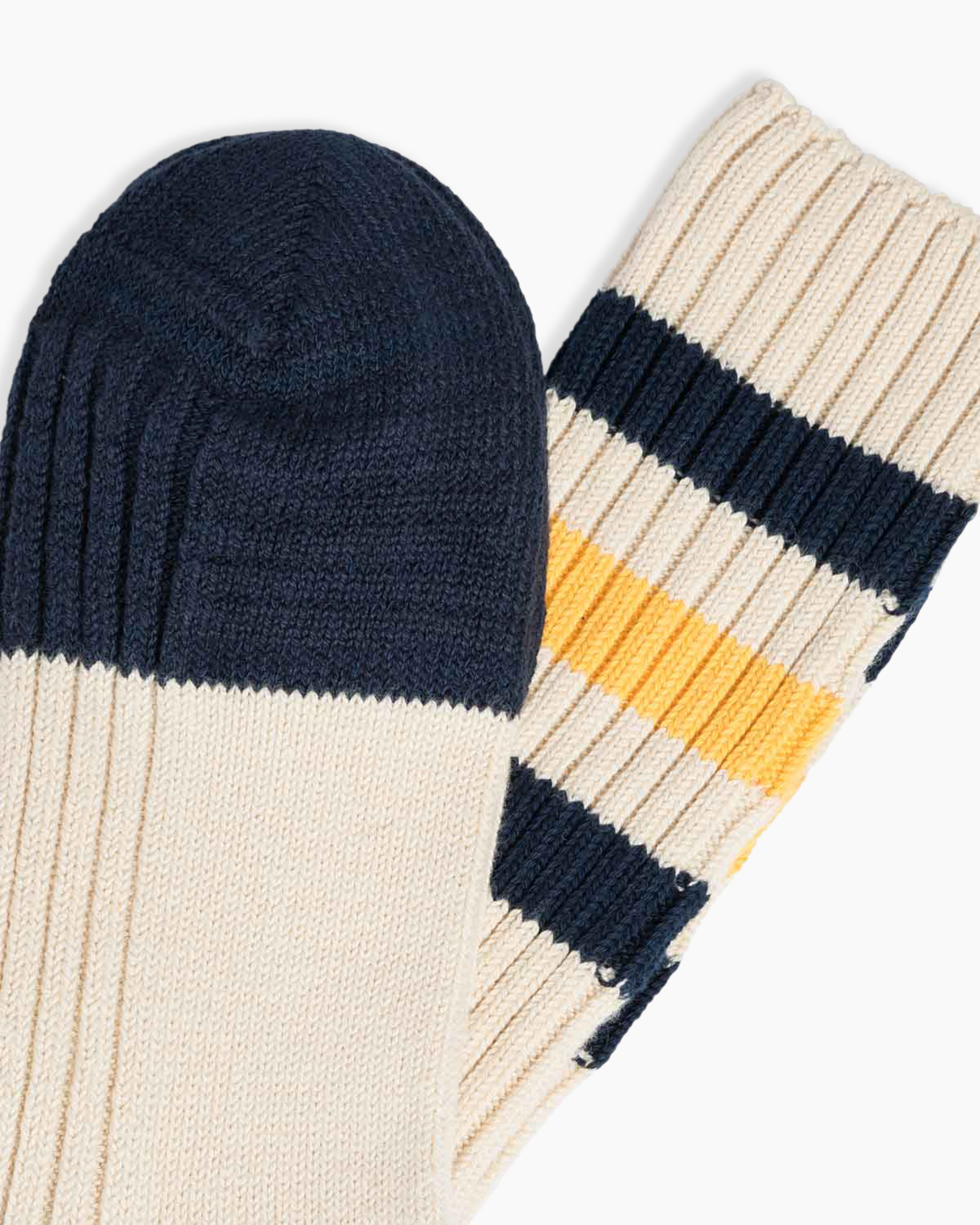 kousen, knee-high, gestreept, beige, blauw
