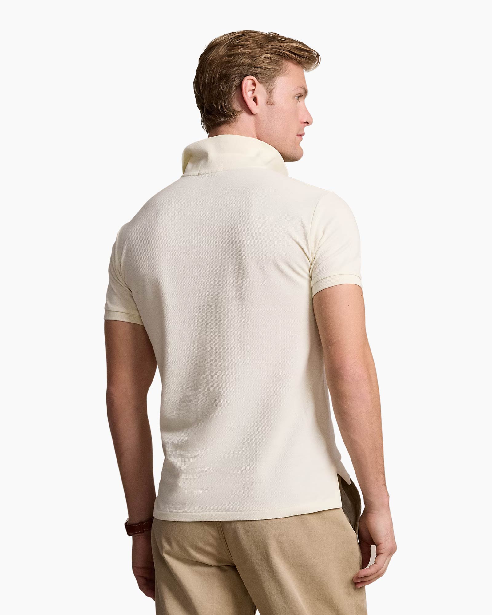 Polo Mesh Slim Off White