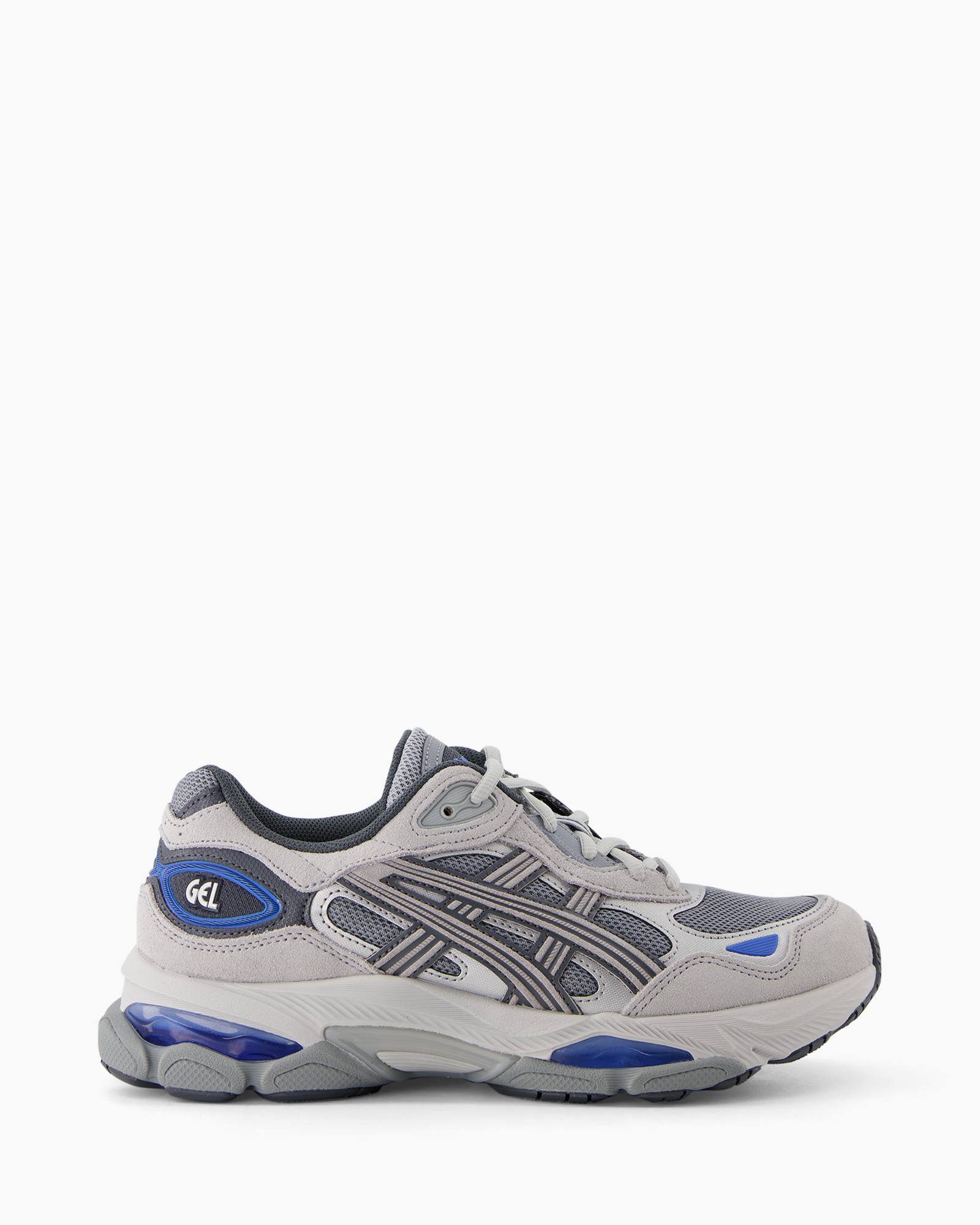 sneaker, sneaker, grijs, mesh, veters