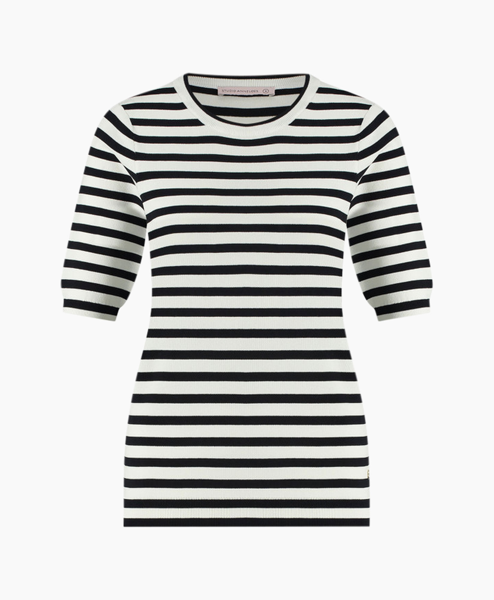 Pullover Luna Stripe Short Slv Ecru