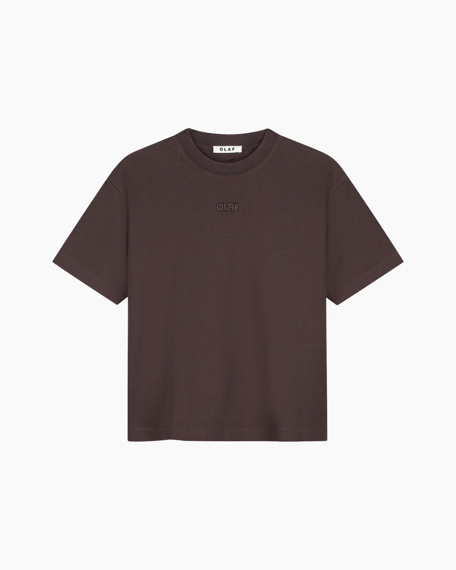 t-shirt, korte mouwen, bruin, effen, katoen
