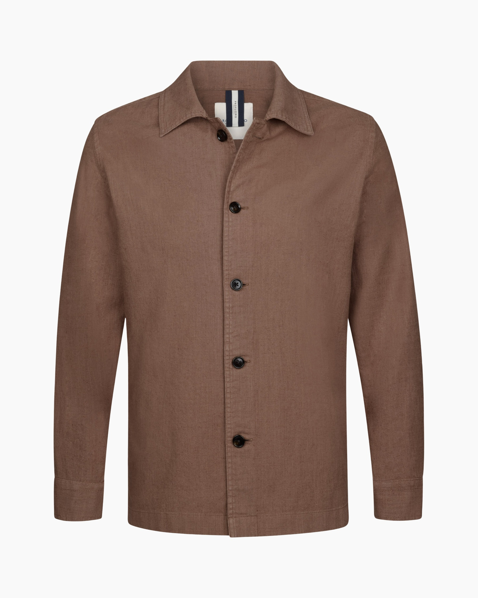 jas, jassen, knopslijs, linnen, bruin