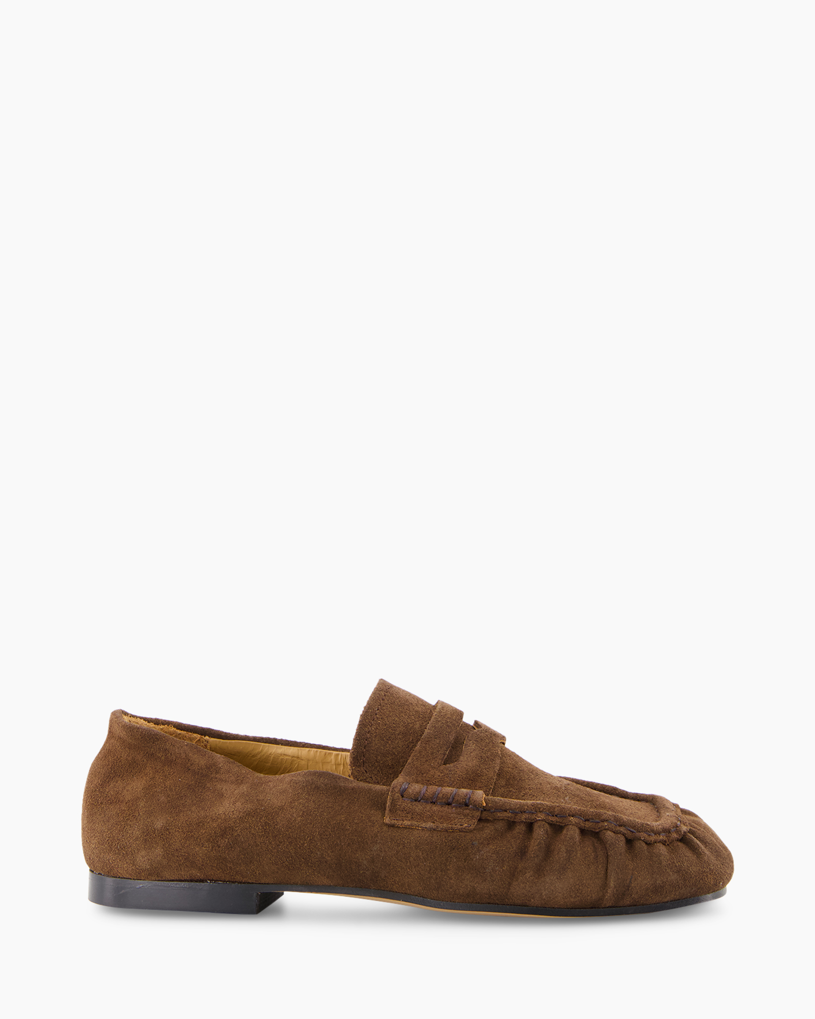 lowafer, suede, bruin, slip-on, mocassin