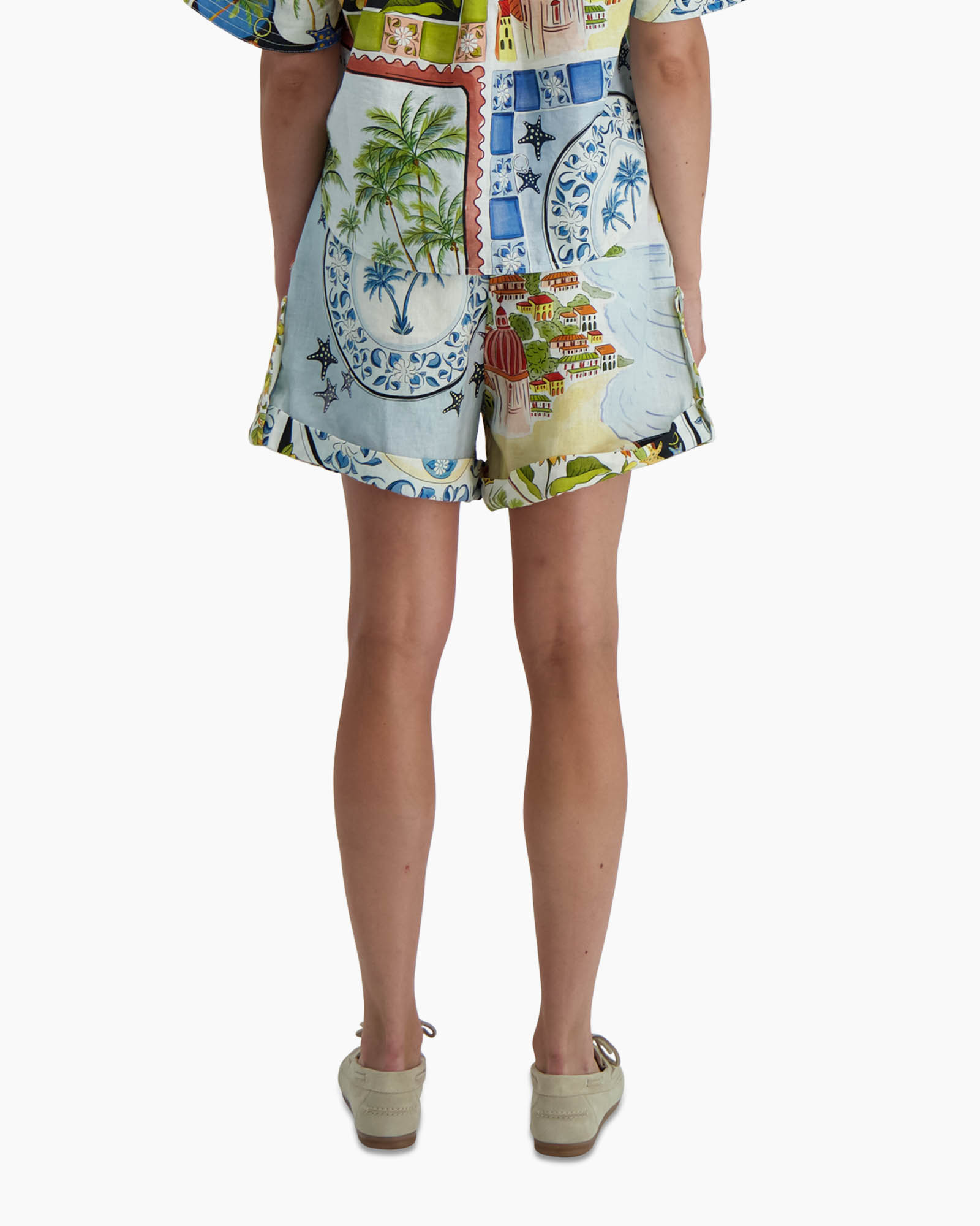 Korte Broek Latin Trip Scarves Groen