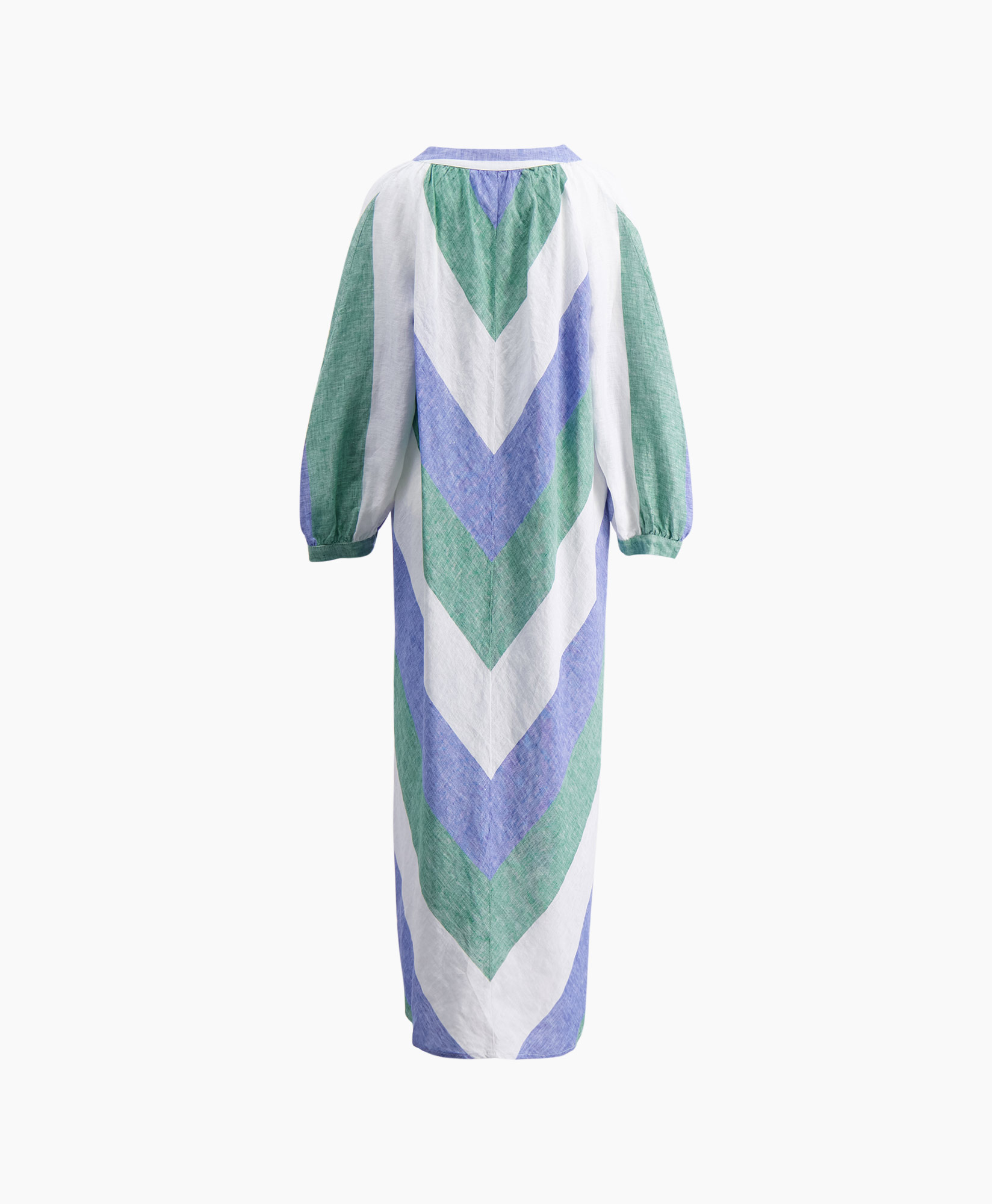 Greek Archaic Kori Maxi Jurk 230151 Blauw dessin