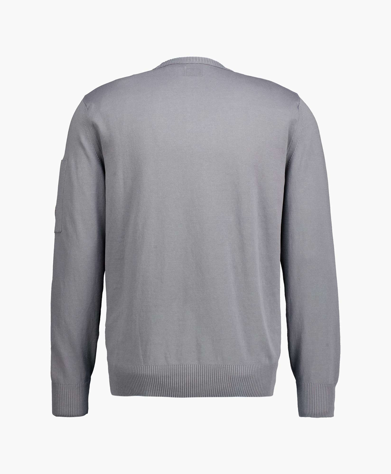 Pullover Cotton Crepe Crewneck Goggle midden grijs