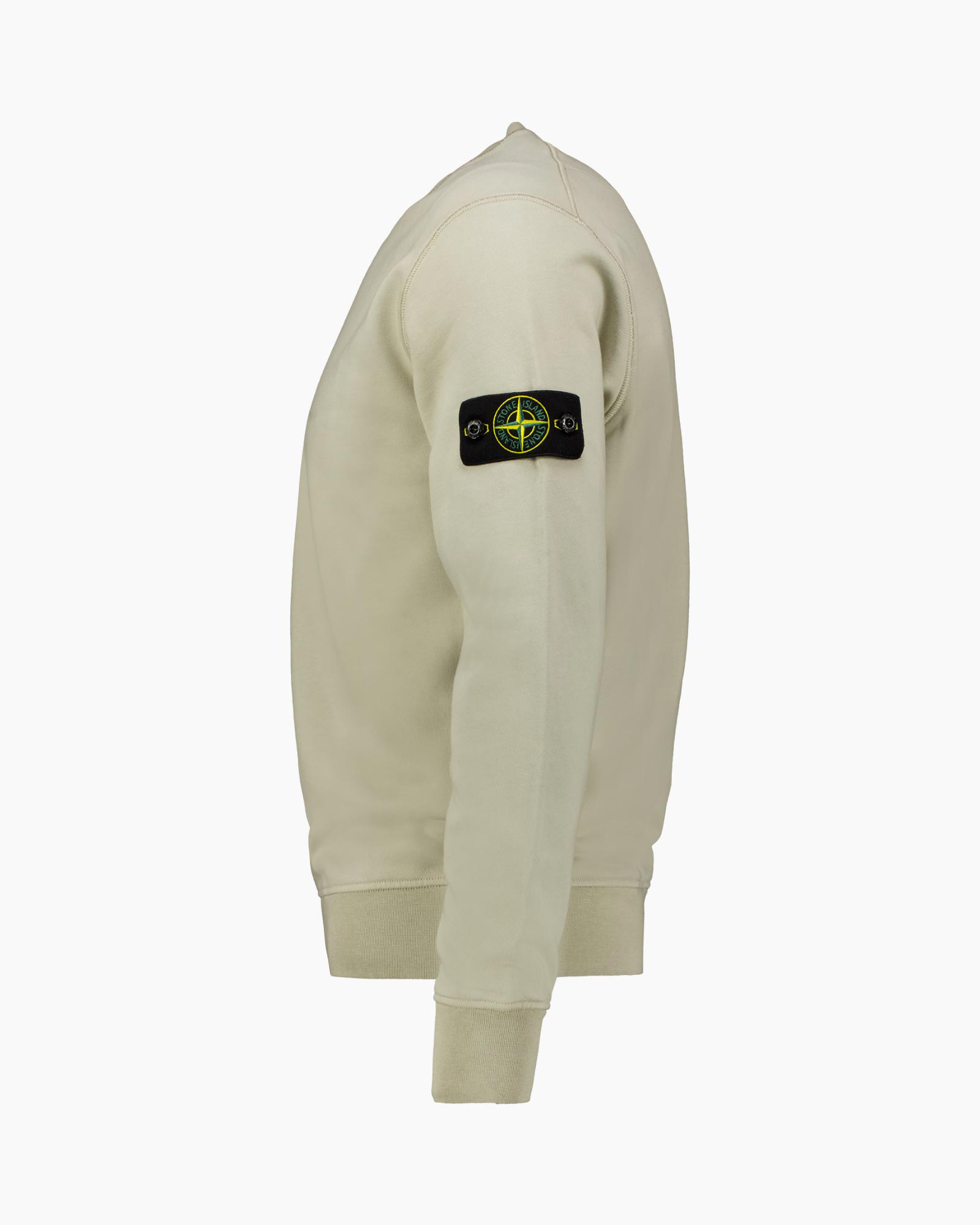 sweatshirt, crewmneck, beige, patch, logo