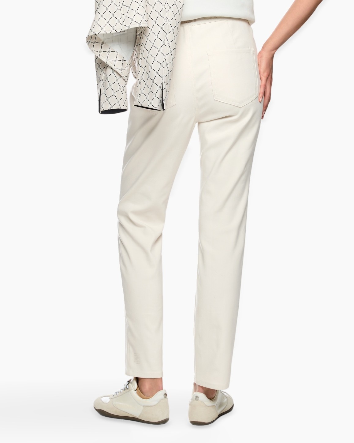 broek, beige, slimfit, casual, enkellengte