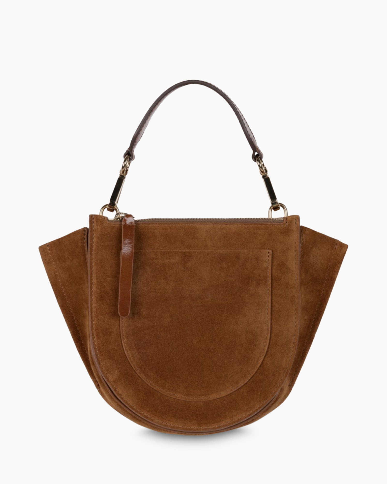 Crossbody Tas Hortensia Mini Suede Bruin