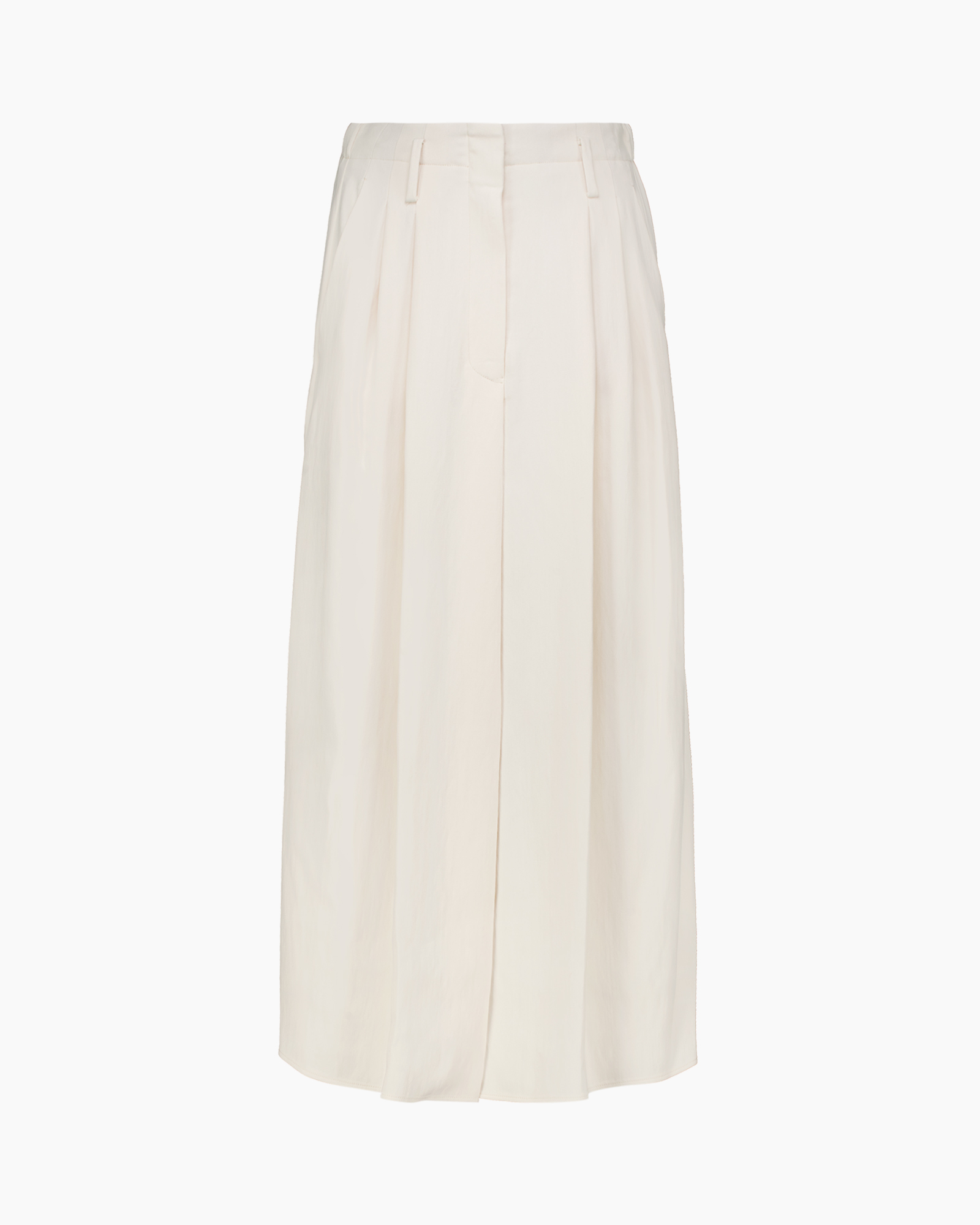 Rok Fluid Slubbed Canvas Midi Ecru