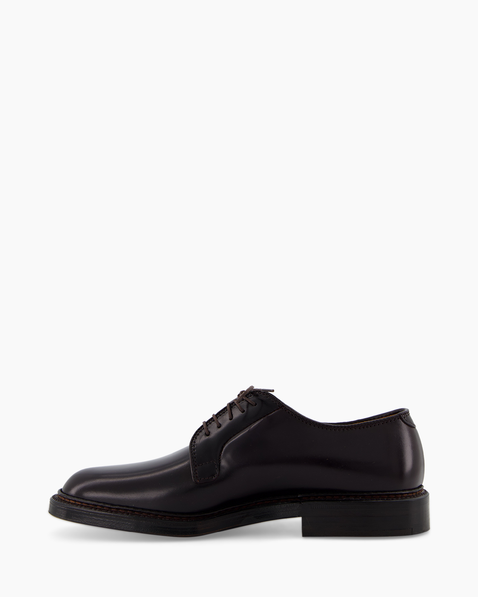 Cordovan Plain Toe Blucher Aubergine