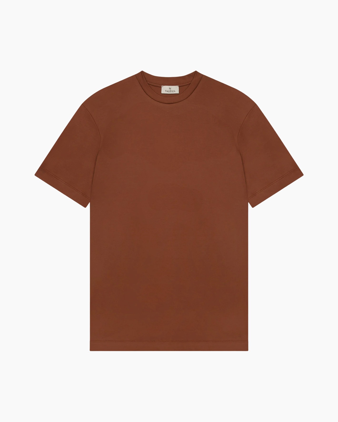T-shirt Interlock Supima Licht Bruin