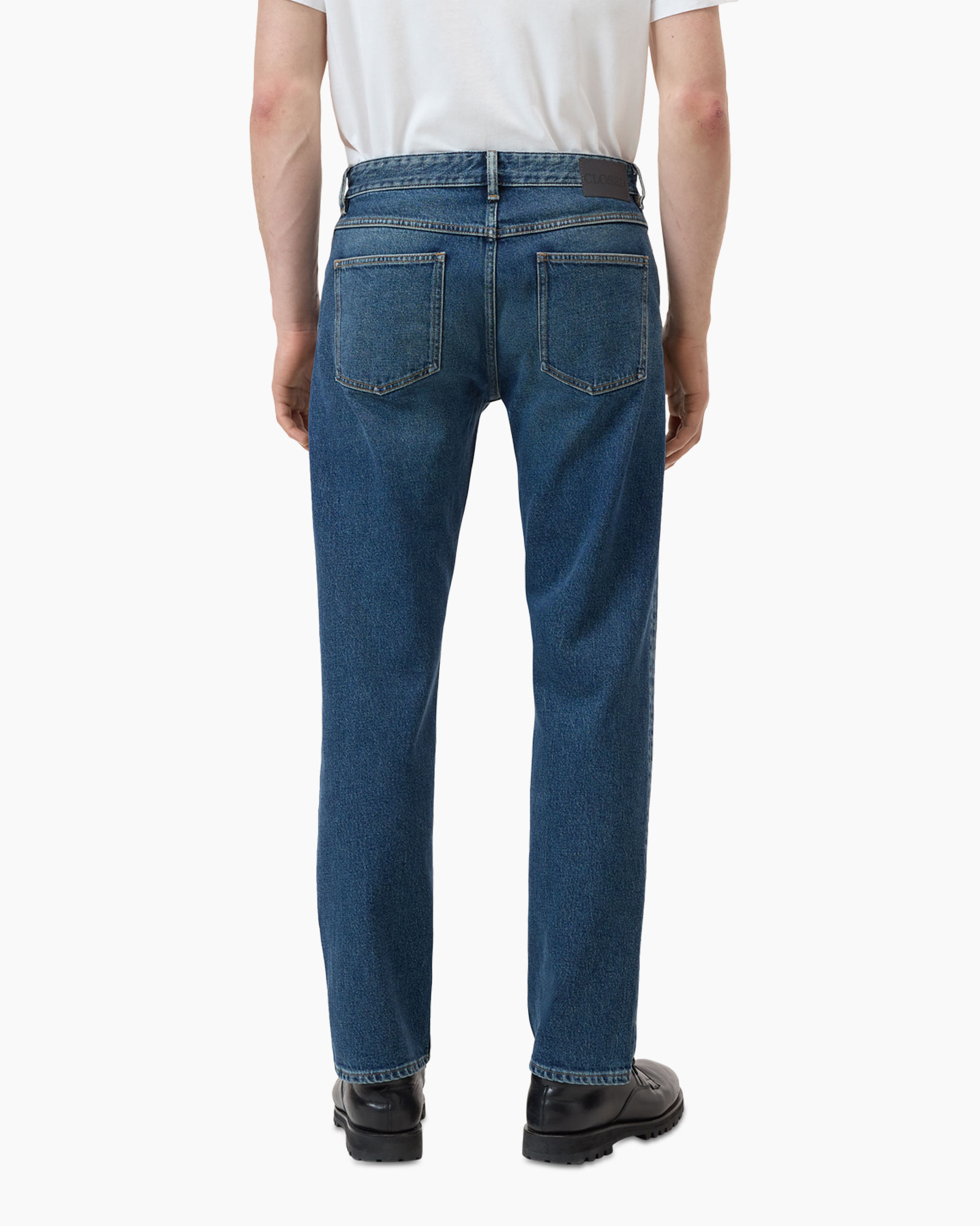 broeken, denim, recht model, blauw, pants