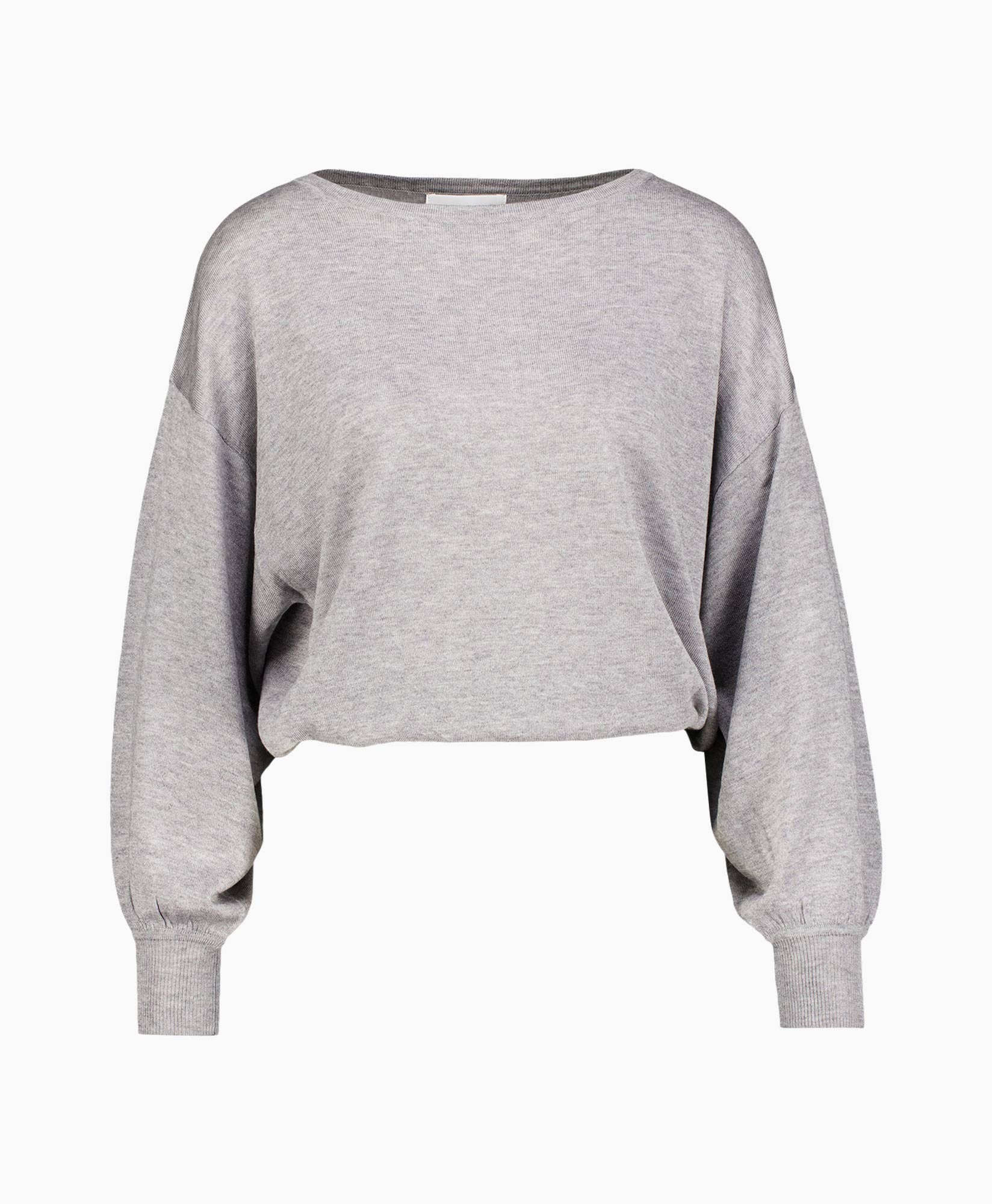 hoodie, gekrompen?, grijs, lange mouw, breisel