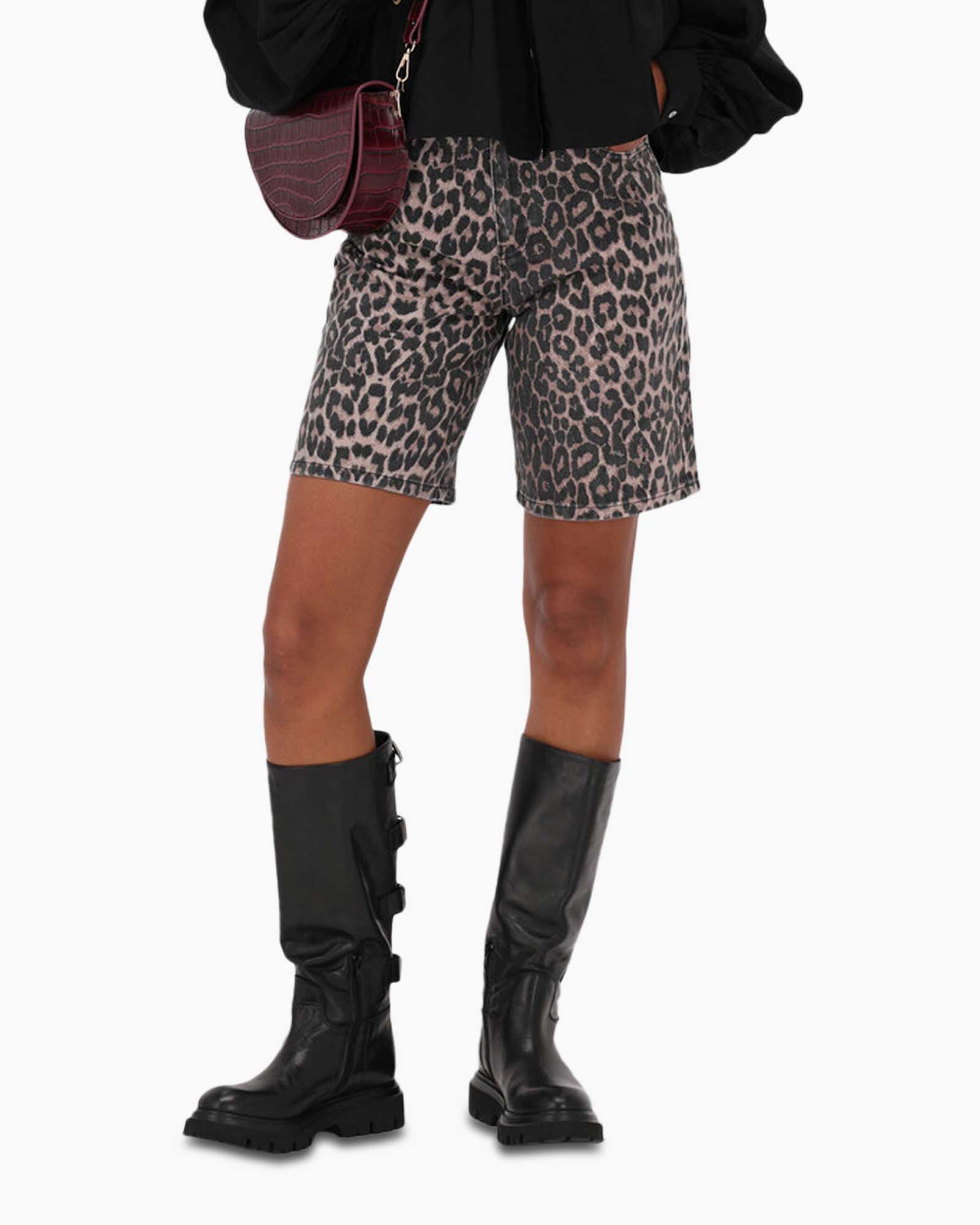 Short Leopard Bermuda Print + 2 Kleurig