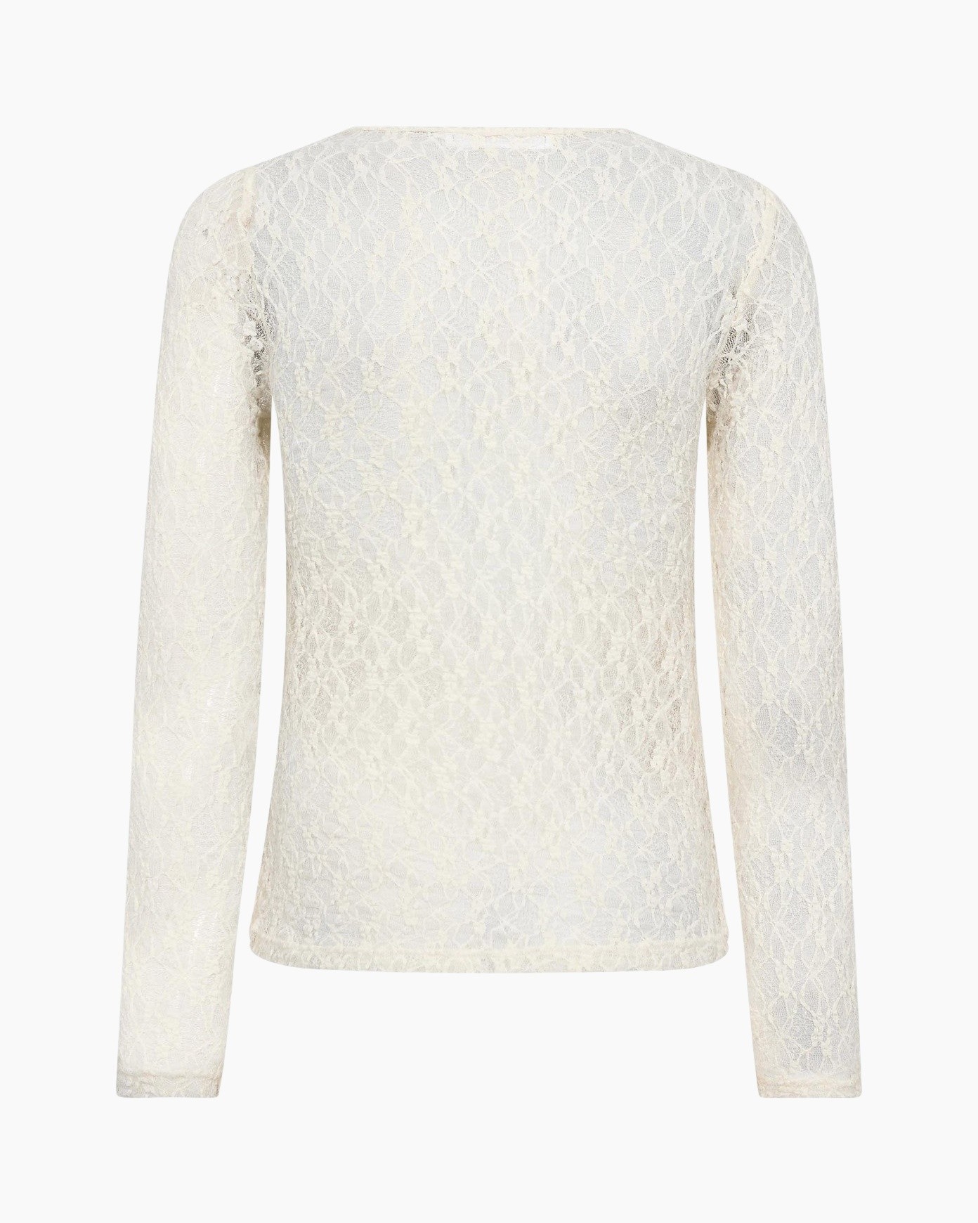 kantenkant, lange mouwen, wit, top, net