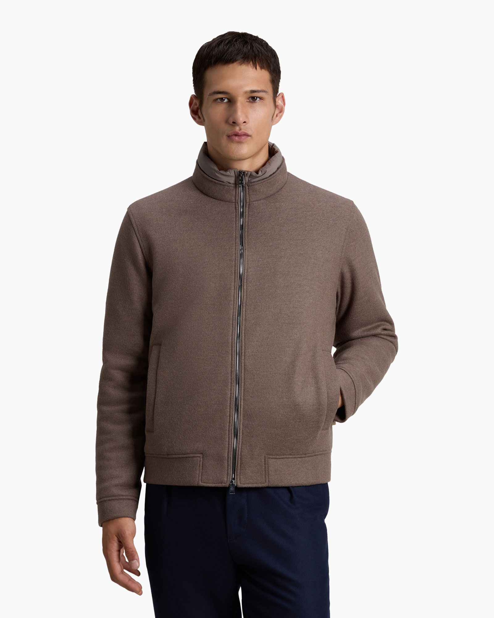 Jack Knitted Wool Shirt Grijs