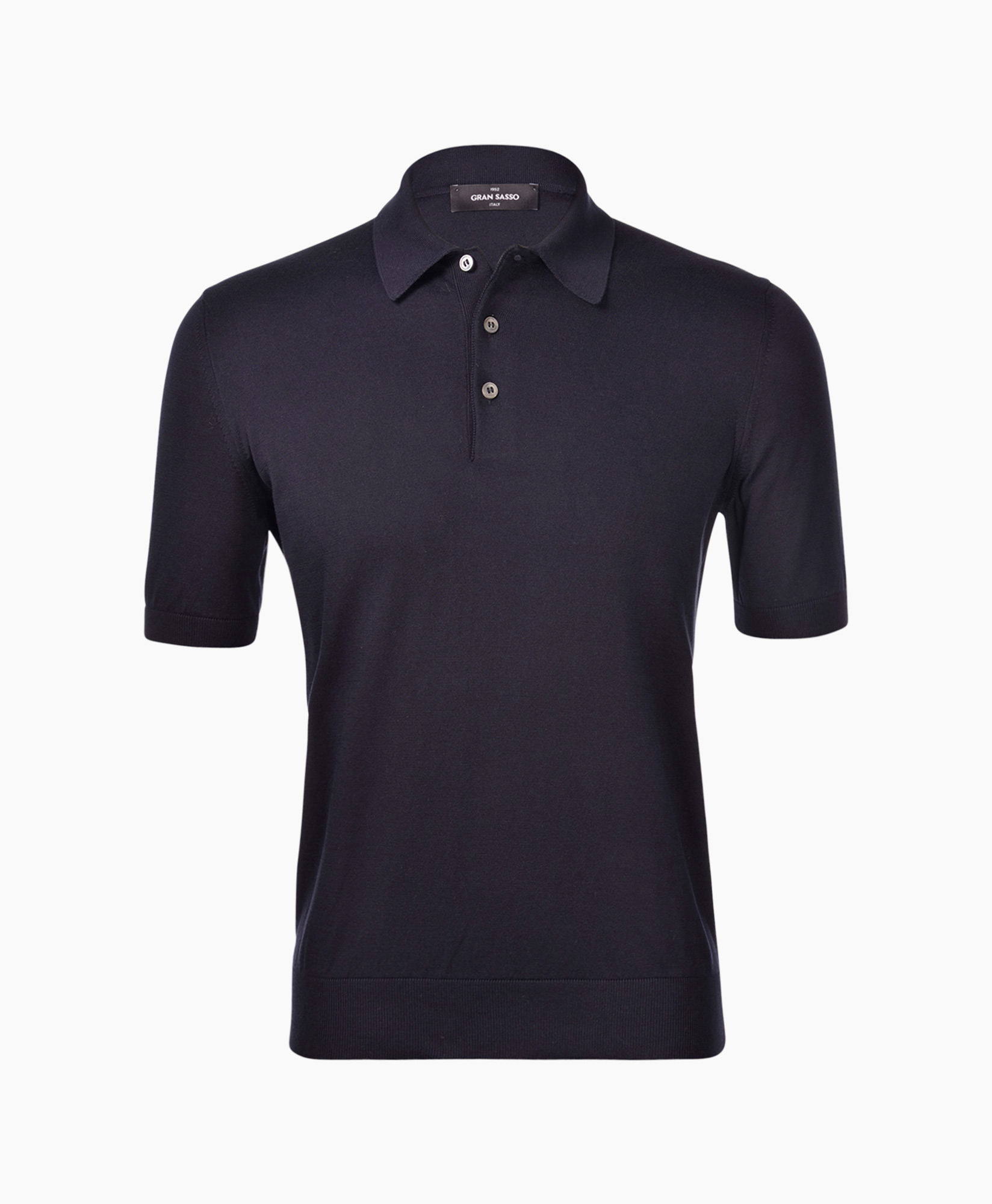 Polo Polo Knitted 'suvin' Katoen Donker Blauw