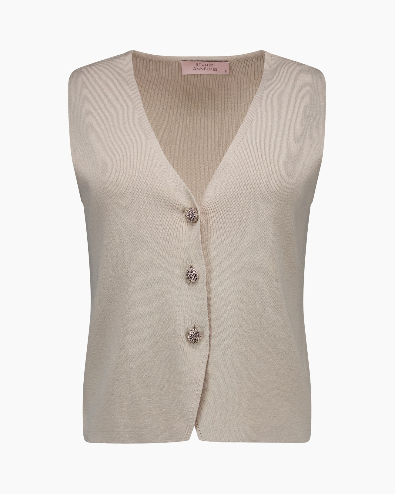 vest, knit, cardigan, beige, buttoned