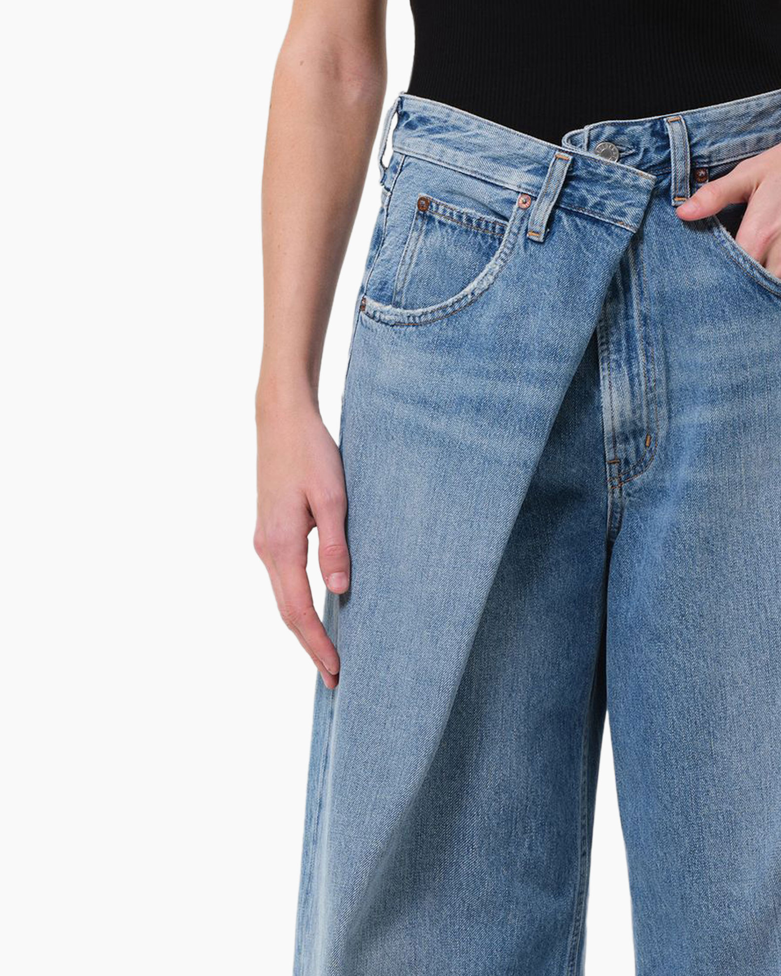 Jeans Vana Fold Blauw