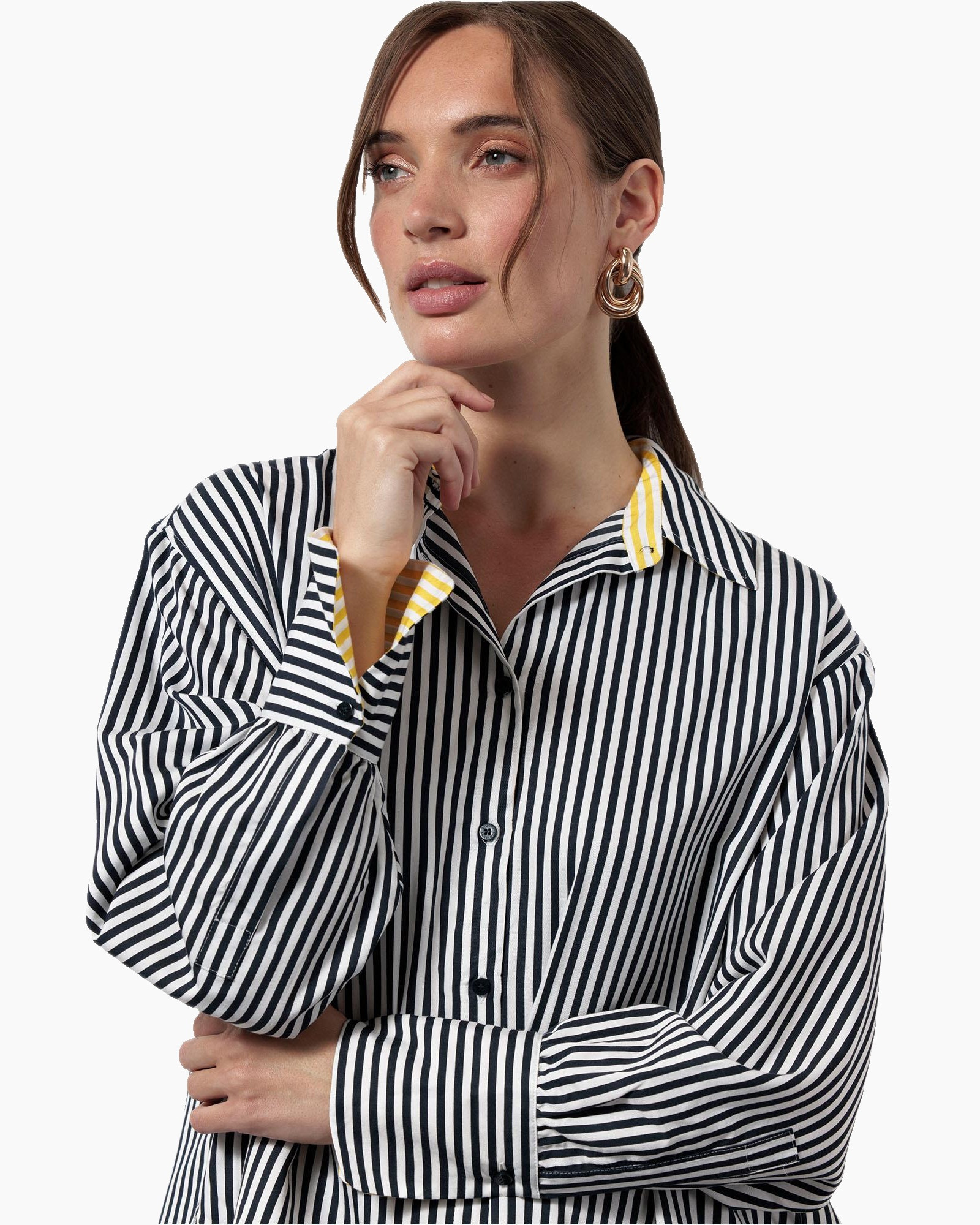 Blouse Tamar Stripe Blouse Donker Blauw