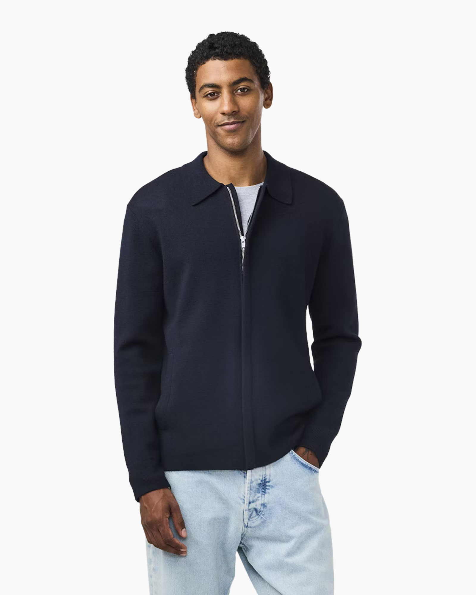 Pullover Kenny Full Zip 6530 Donker Blauw