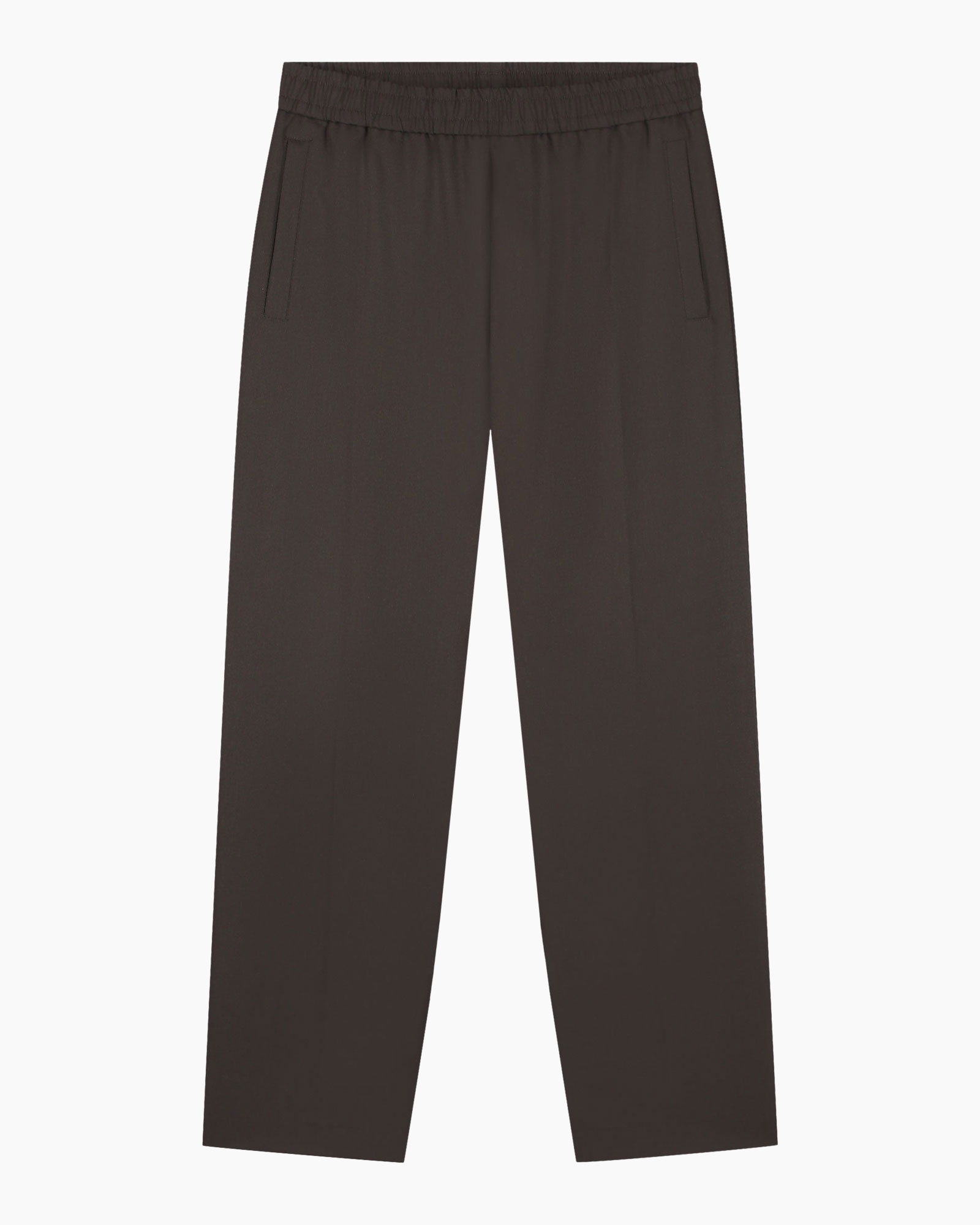 broek, broek, touwtjes, elastische taille, donkergrijs