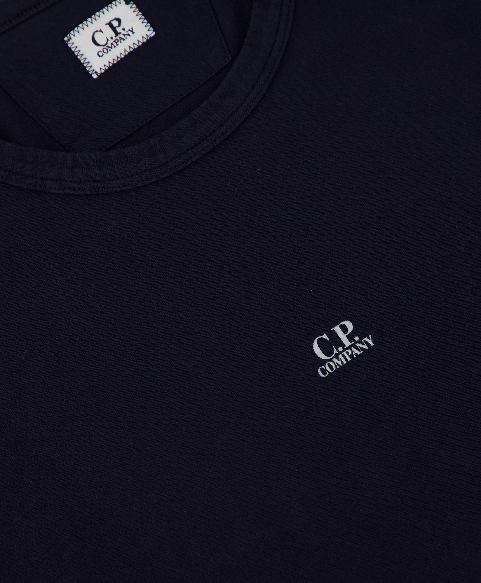 Cp Company T-shirt 24/1 Jersey Relaxed Garment Dye Donker Blauw