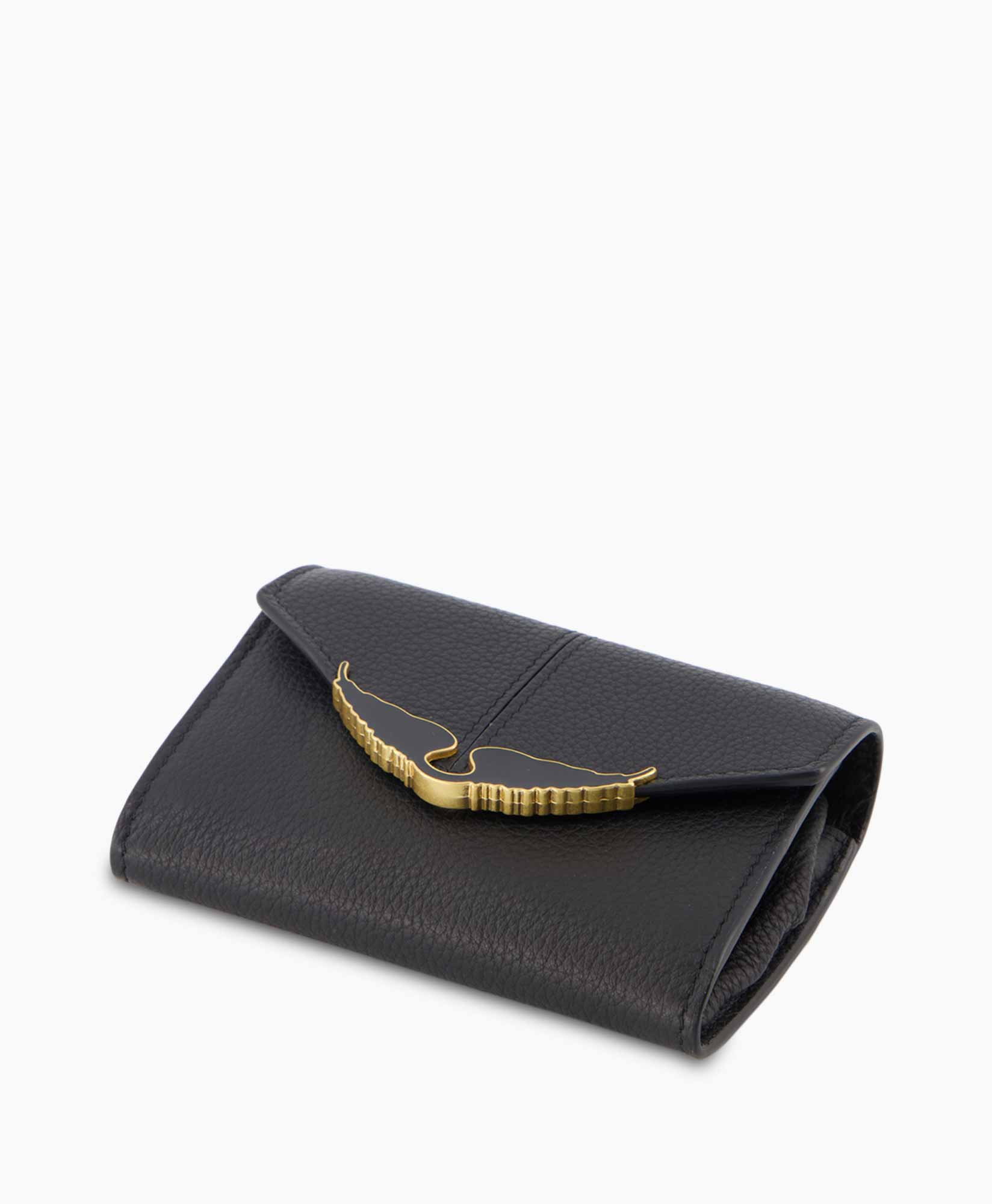 Portomonnee Borderline Mini Wallet Grained Zwart