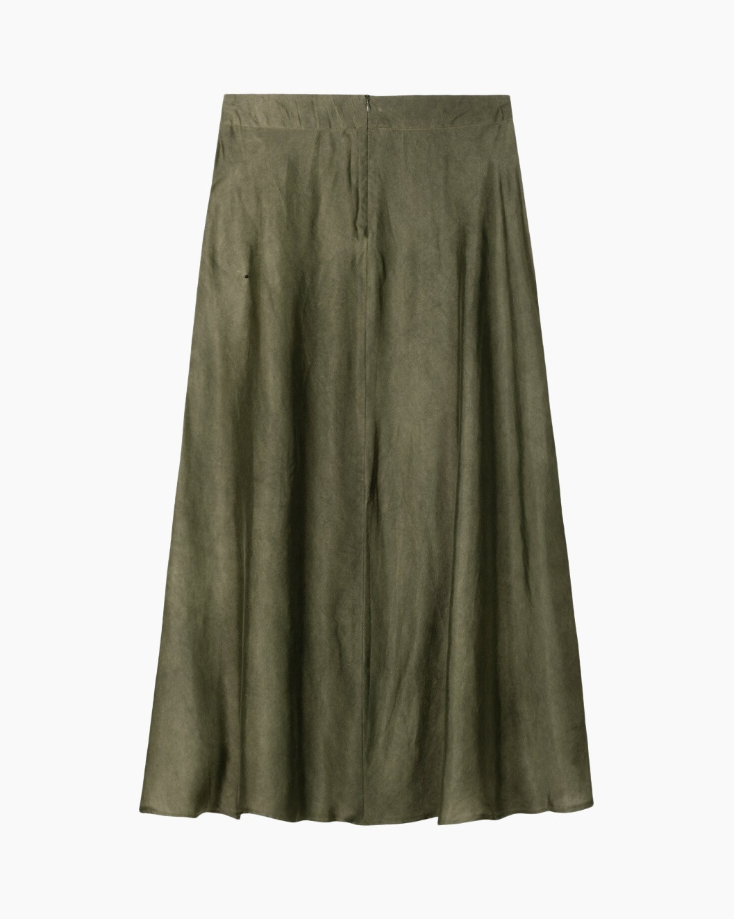 rok, olijfgroen, middel-lang, plooien, stofsoort