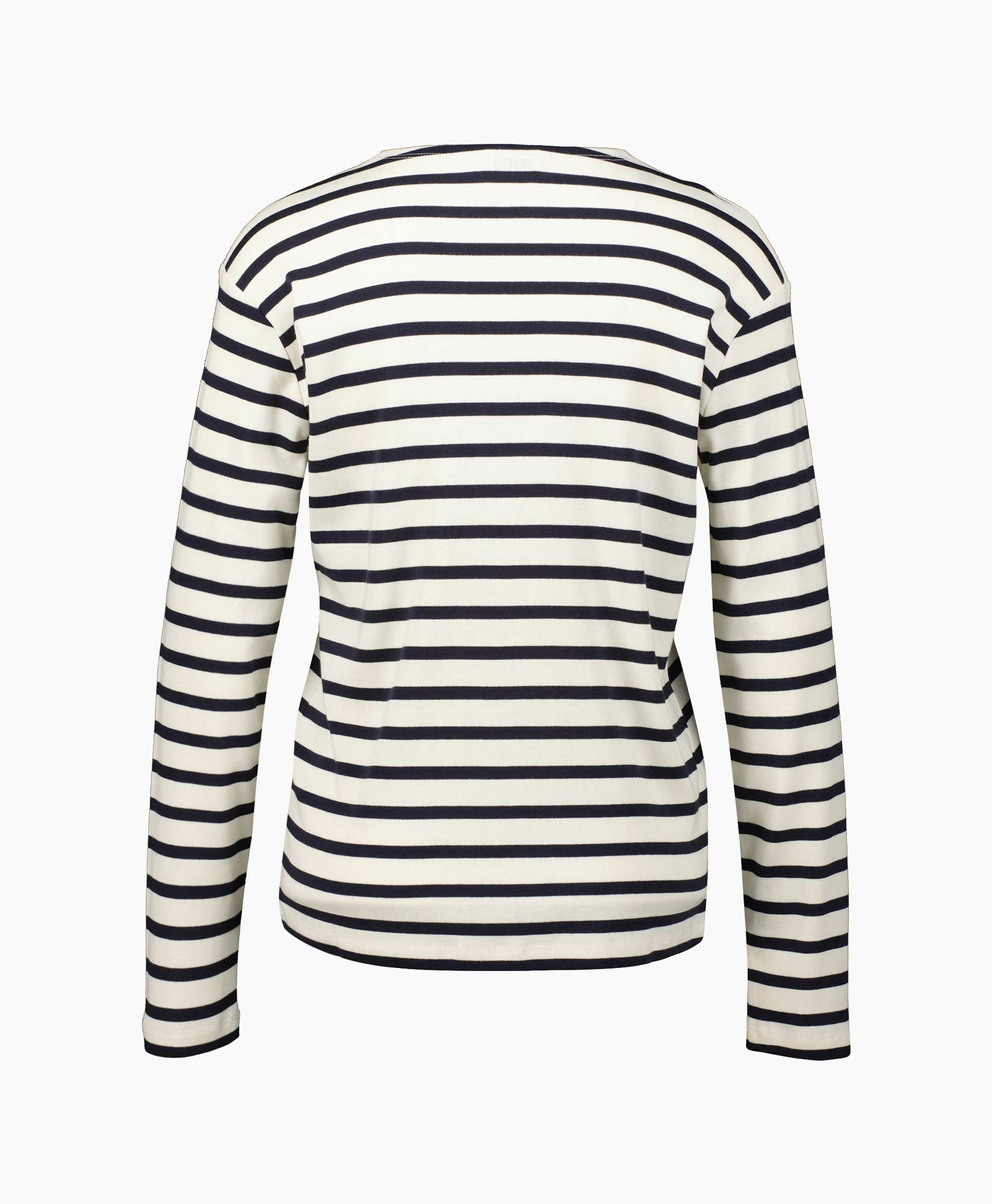 Closed Pullover Longsleeve Striped midden blauw