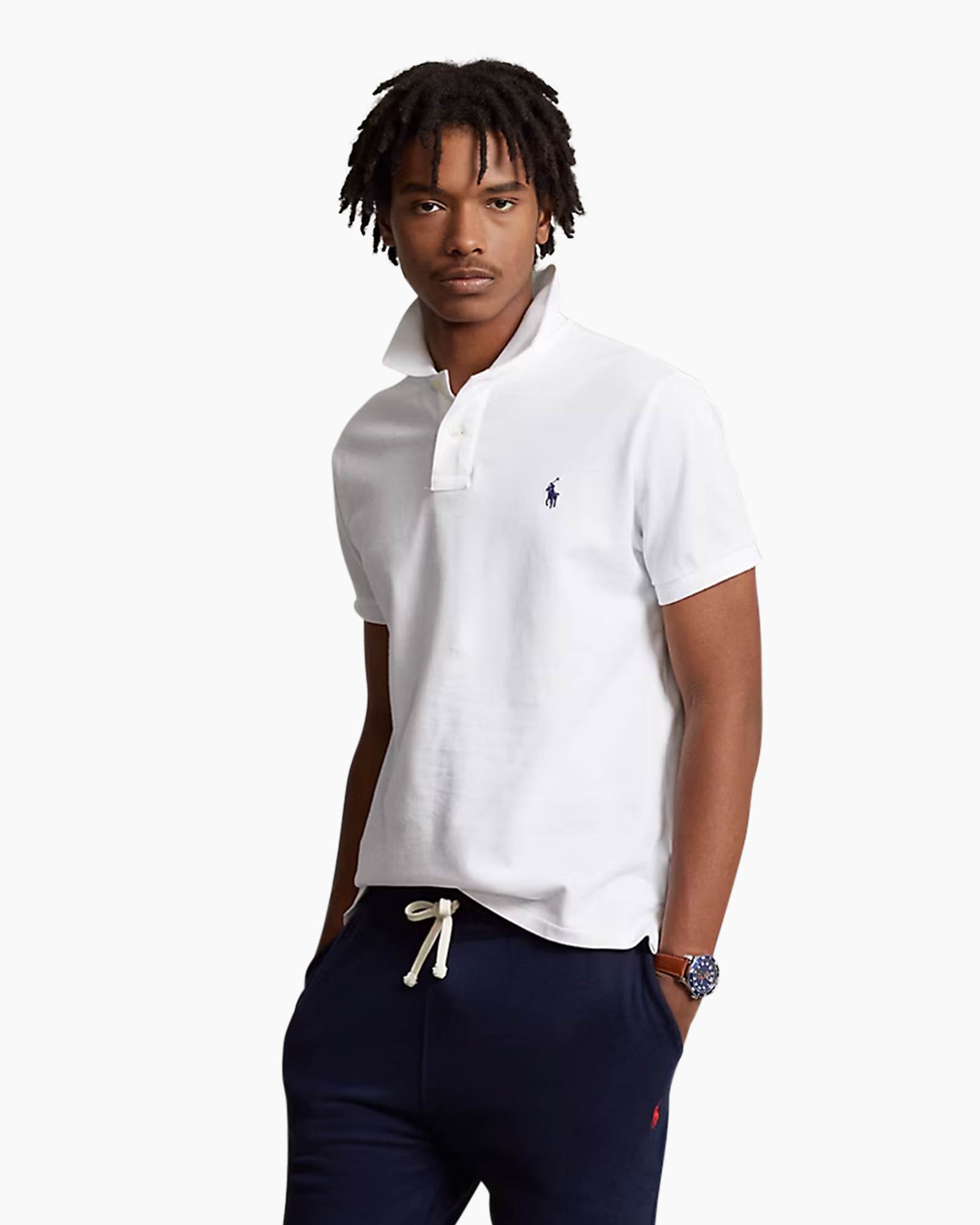 Polo Mesh Slim Wit