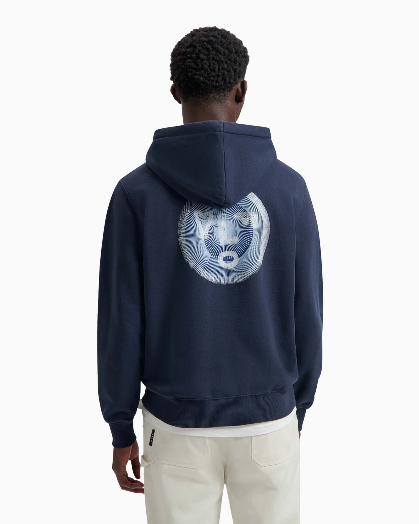 Hoodie Spiral Face Hoodie Donker Blauw