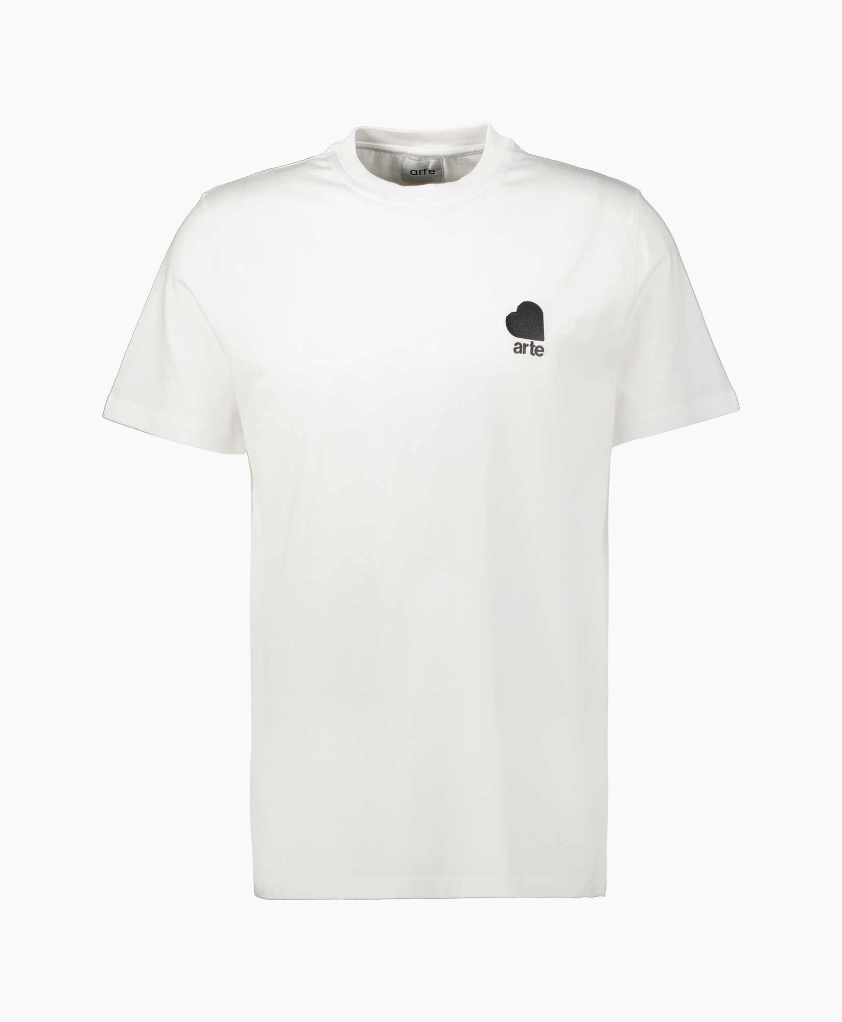 Arte Antwerp T-shirt Korte Mouw Chest Crooked Hear Wit