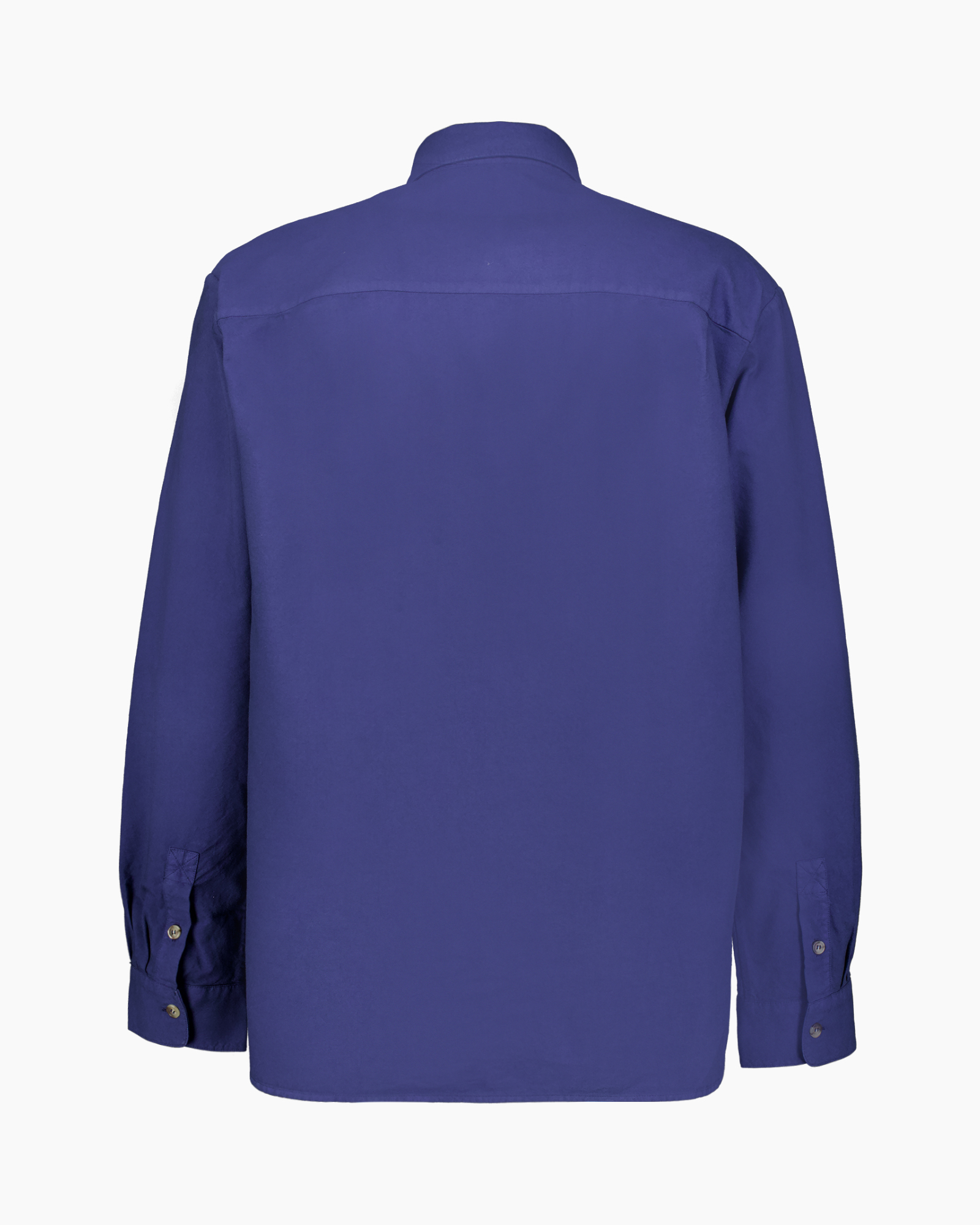 button-down, hemd, langermouw, zak, effen kleur