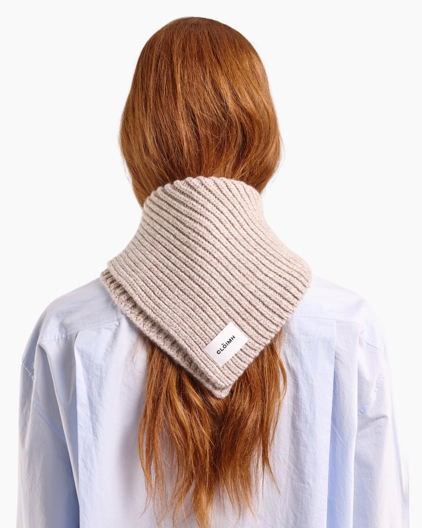 sjaal, gebreide sjaal, beige sjaal, turtle sjaal, achterkant