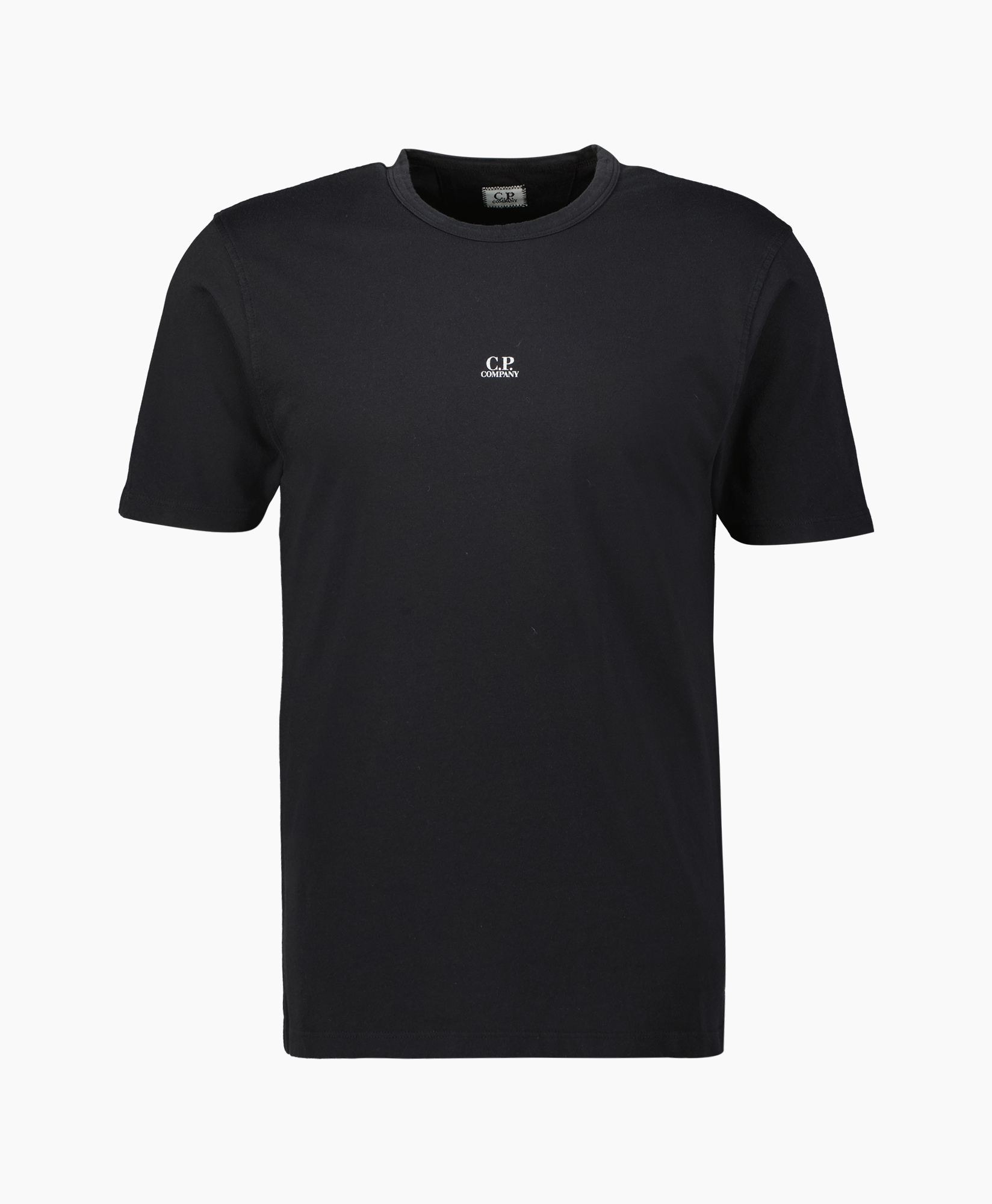 Cp Company T-shirt 24/1 Jersey Relaxed Garment Dye Zwart