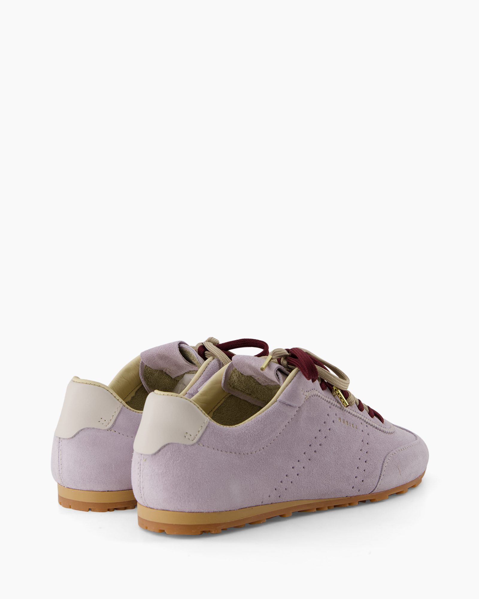 shoe, sneaker, lavender, suede, gulfbrown outsole