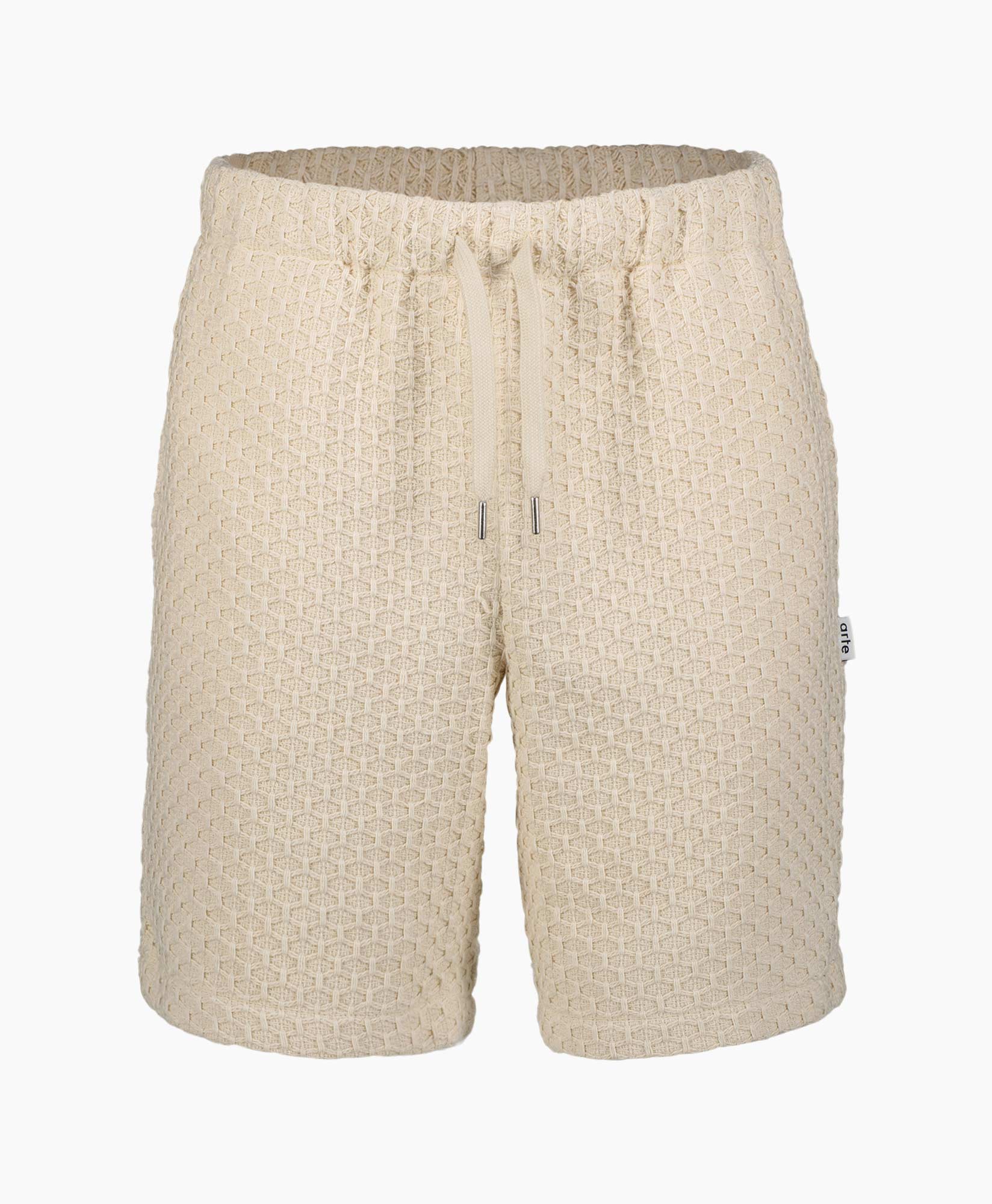 Korte Broek Jacquard Croche Off White