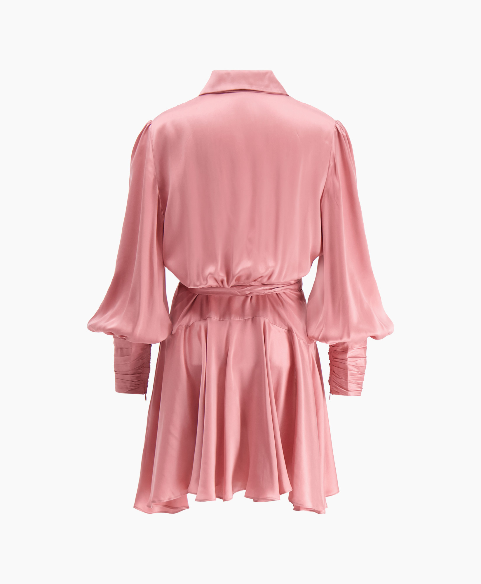 Zimmermann Jurk Silk Wrap Mini Rose