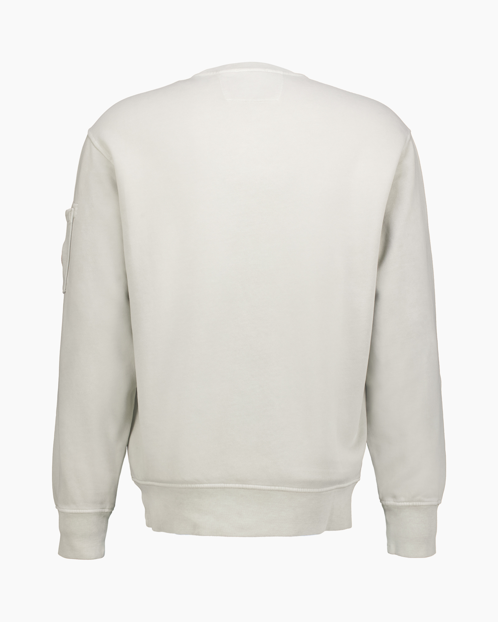 Sweater Brushed Emerized Diagonal Fleece Crewneck licht groen