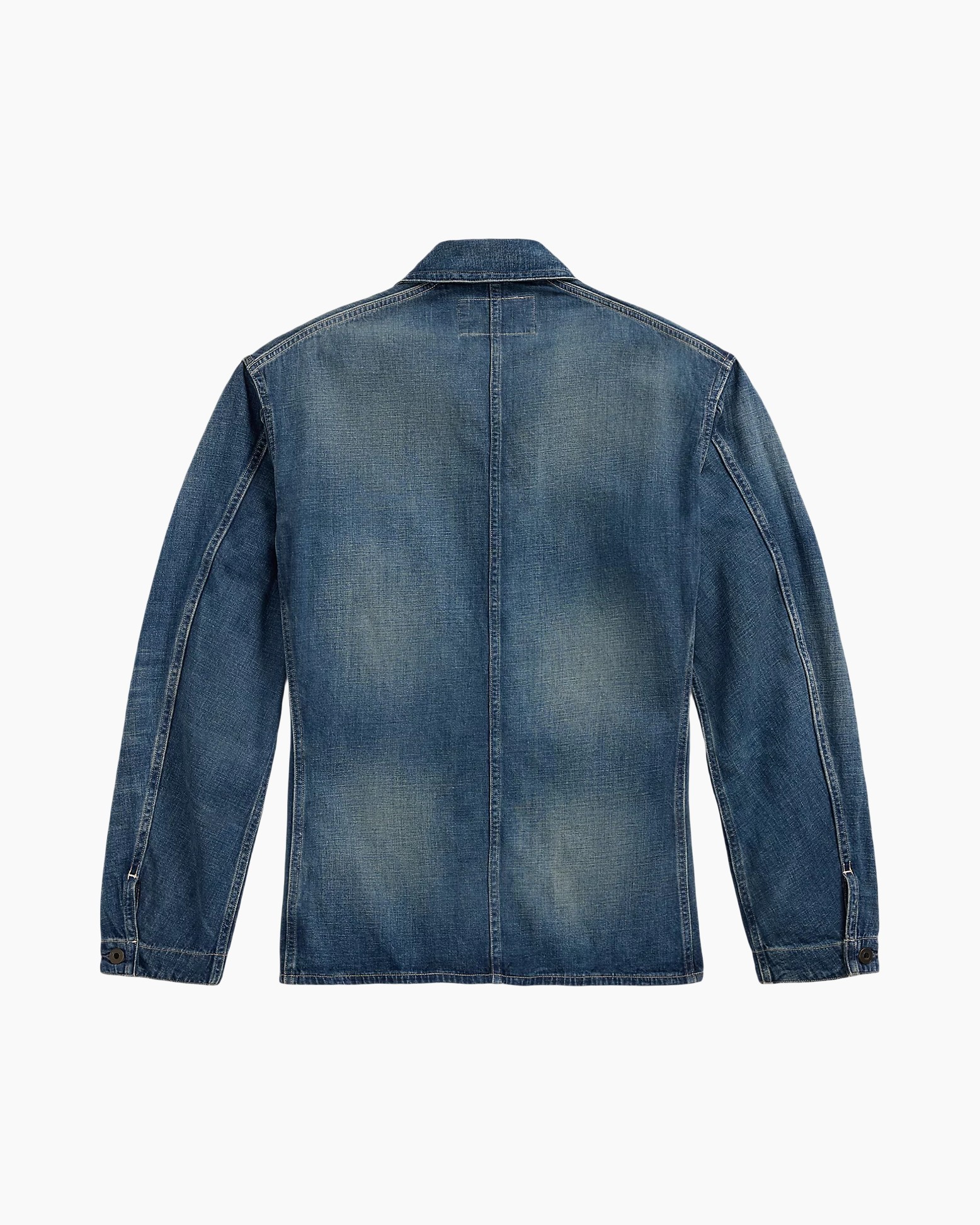 denim, jasje, blauw, zakken, knopen