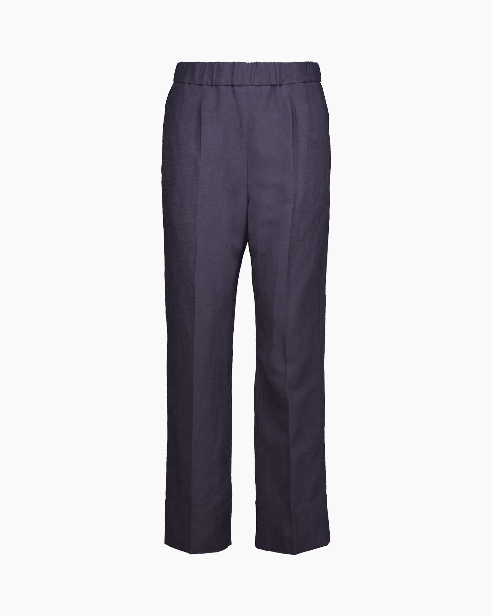Pantalon Fine Linen Visc Sydney Donker Grijs