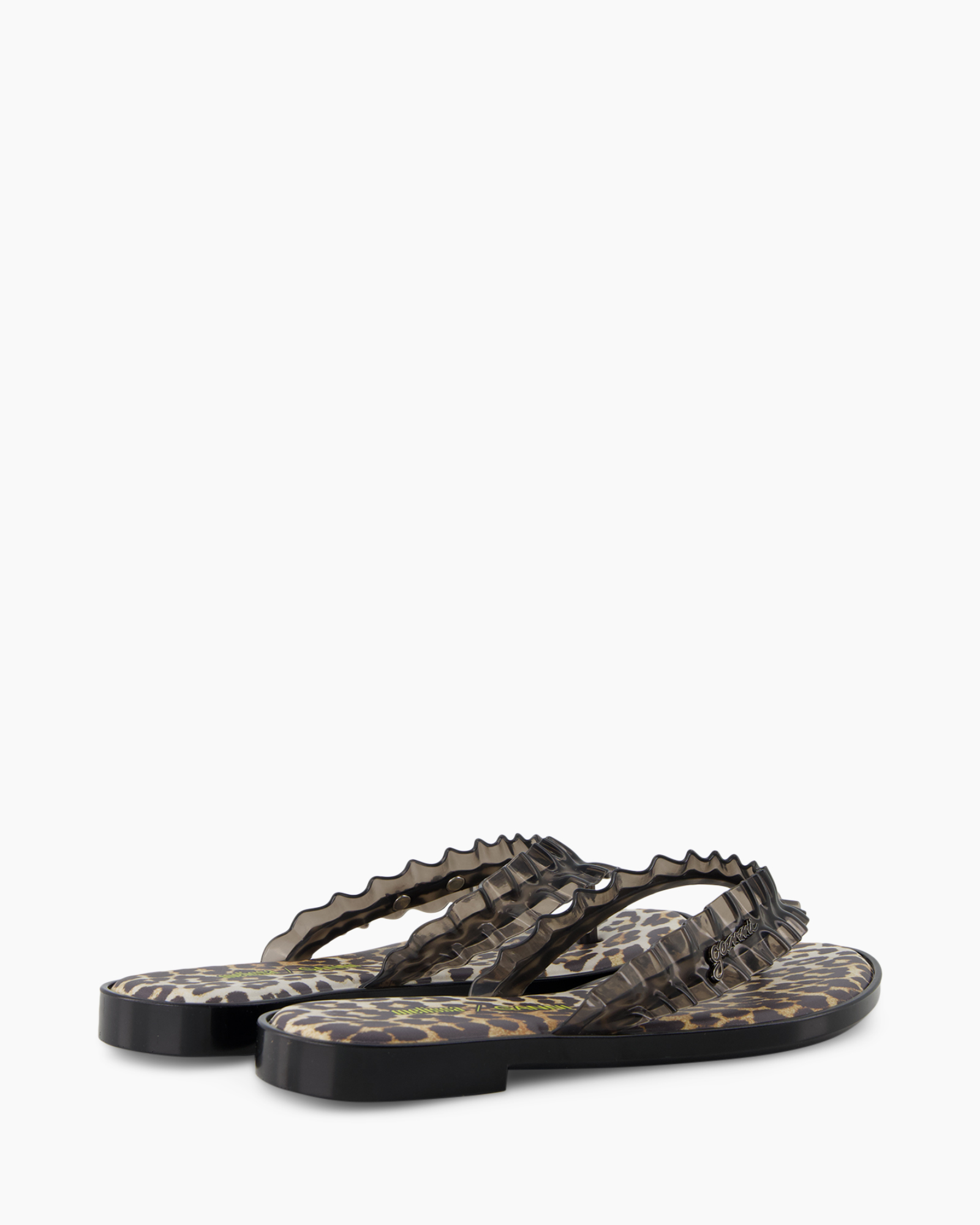 flip-flops, sandalen, luipaardprint, smalle band, rubberzolen