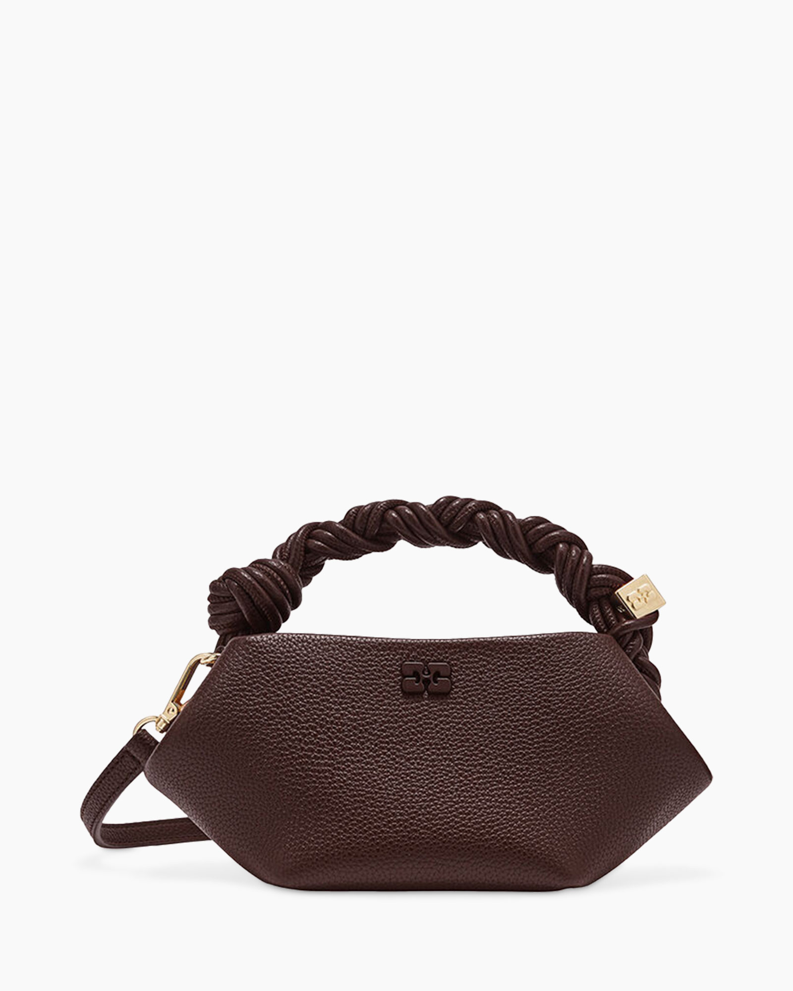 handbag, brown, pebbled leather, top-handle, bag-with-shoulder-strap