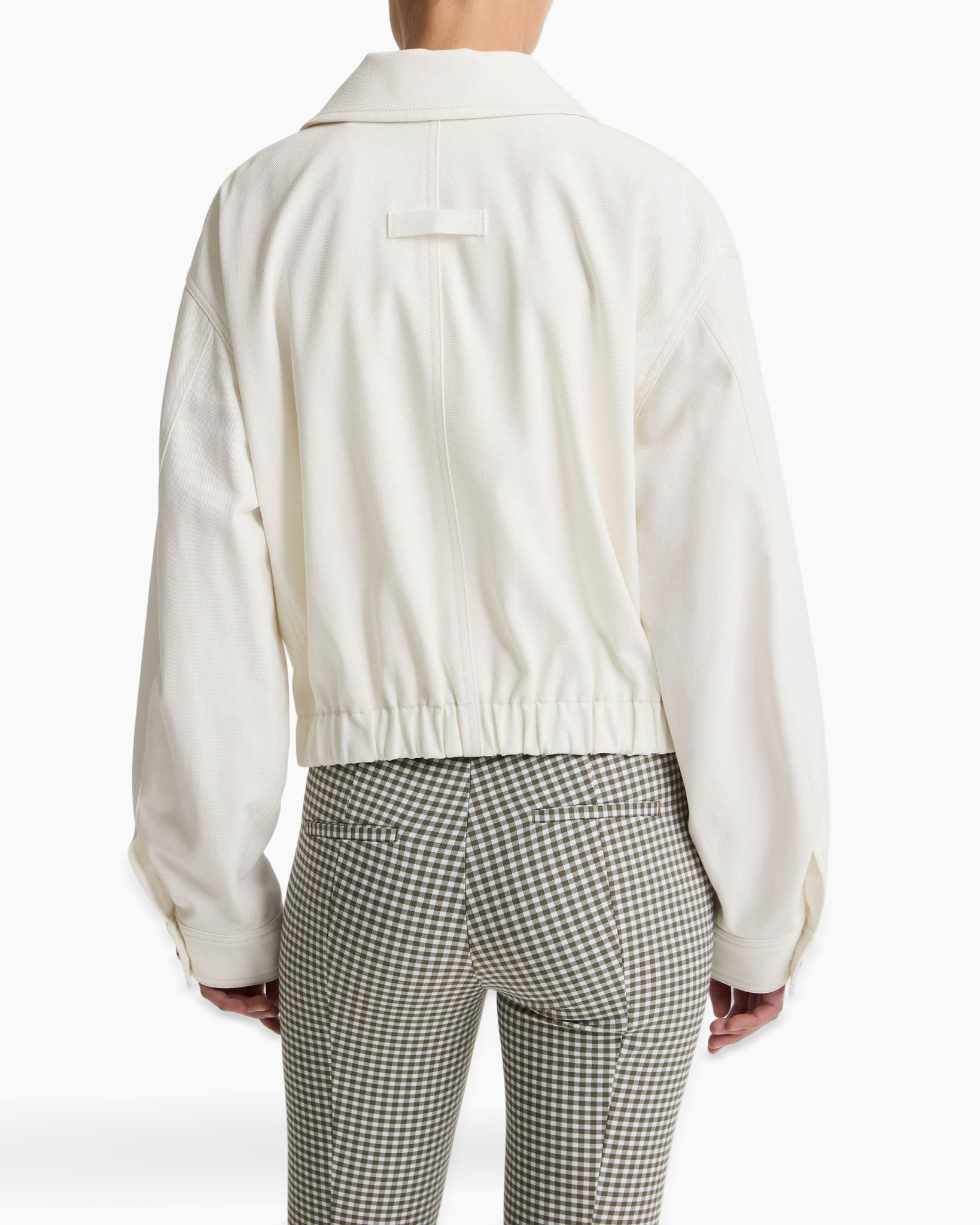 jacket, fabric, cream, button-front, pocketed